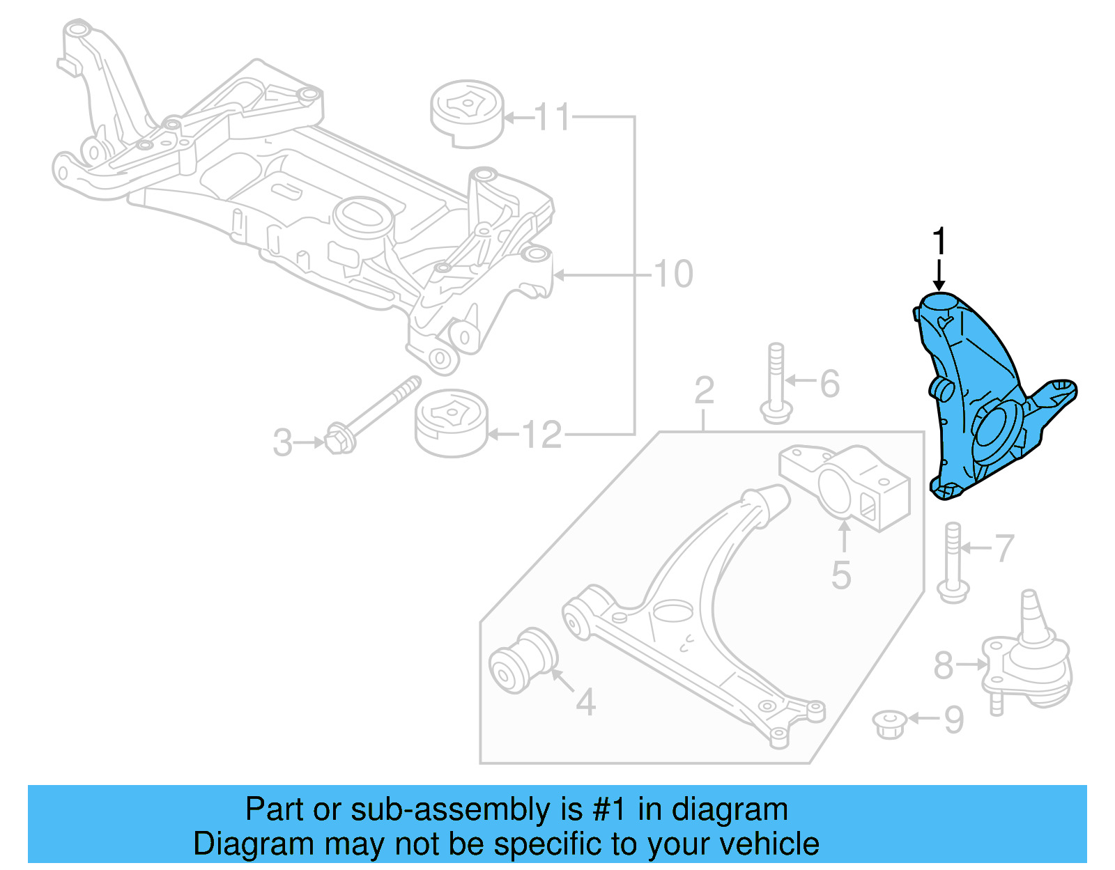 Knuckle 3C0-407-253-F - View 5