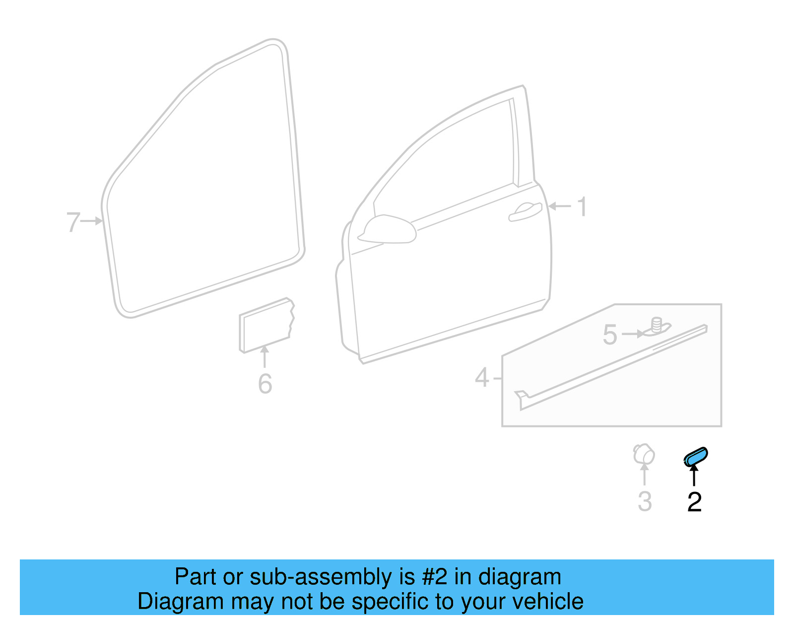 Door Shell Grommet 1K3-831-469-A - View 4