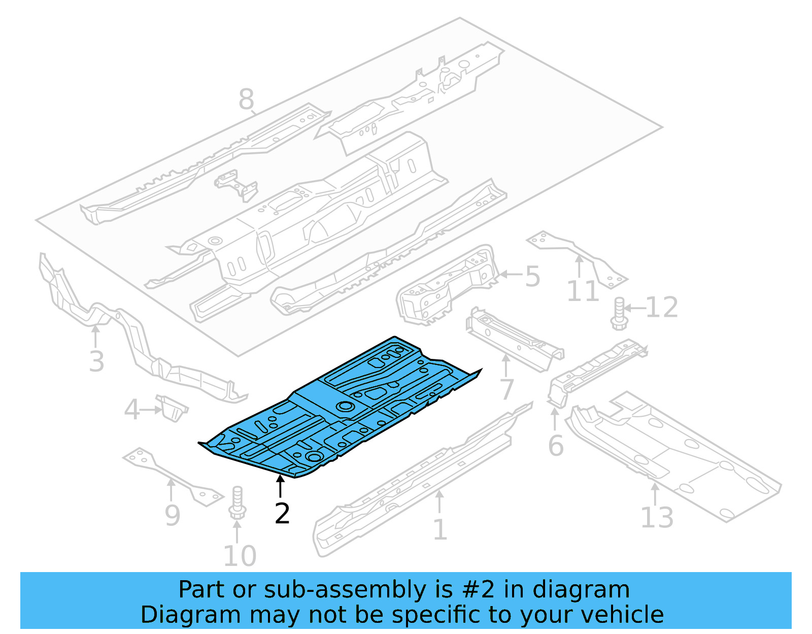 Floor Pan 561-803-205-A - View 2