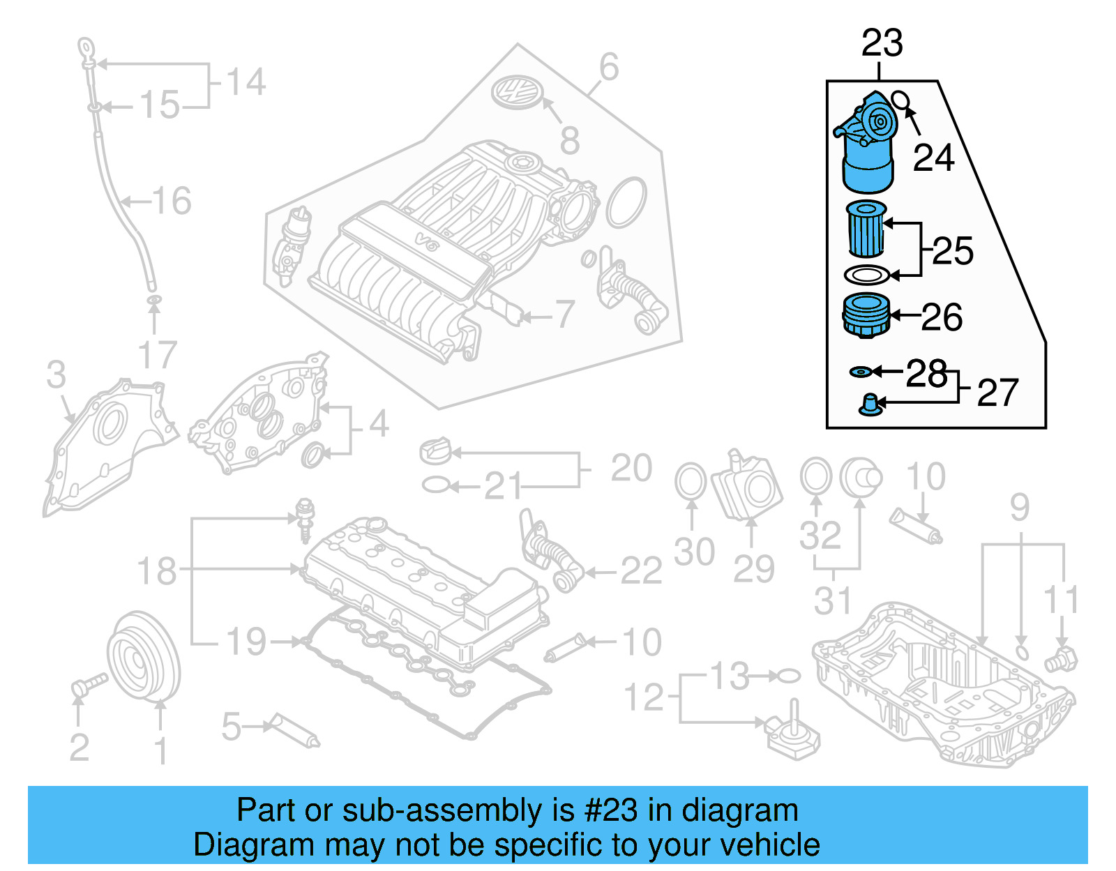 Oil Filter 03H-115-403-J - View 5