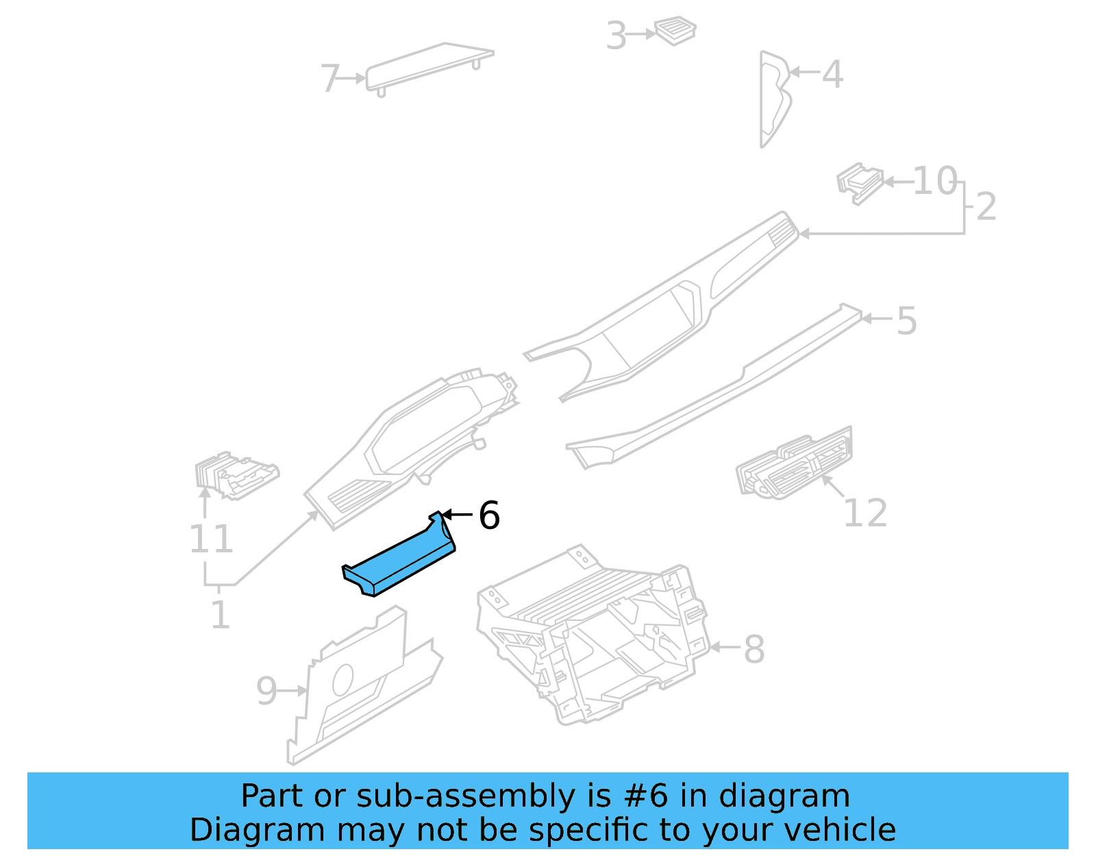 Front Trim 2GJ-858-417-A-ZCX - View 4