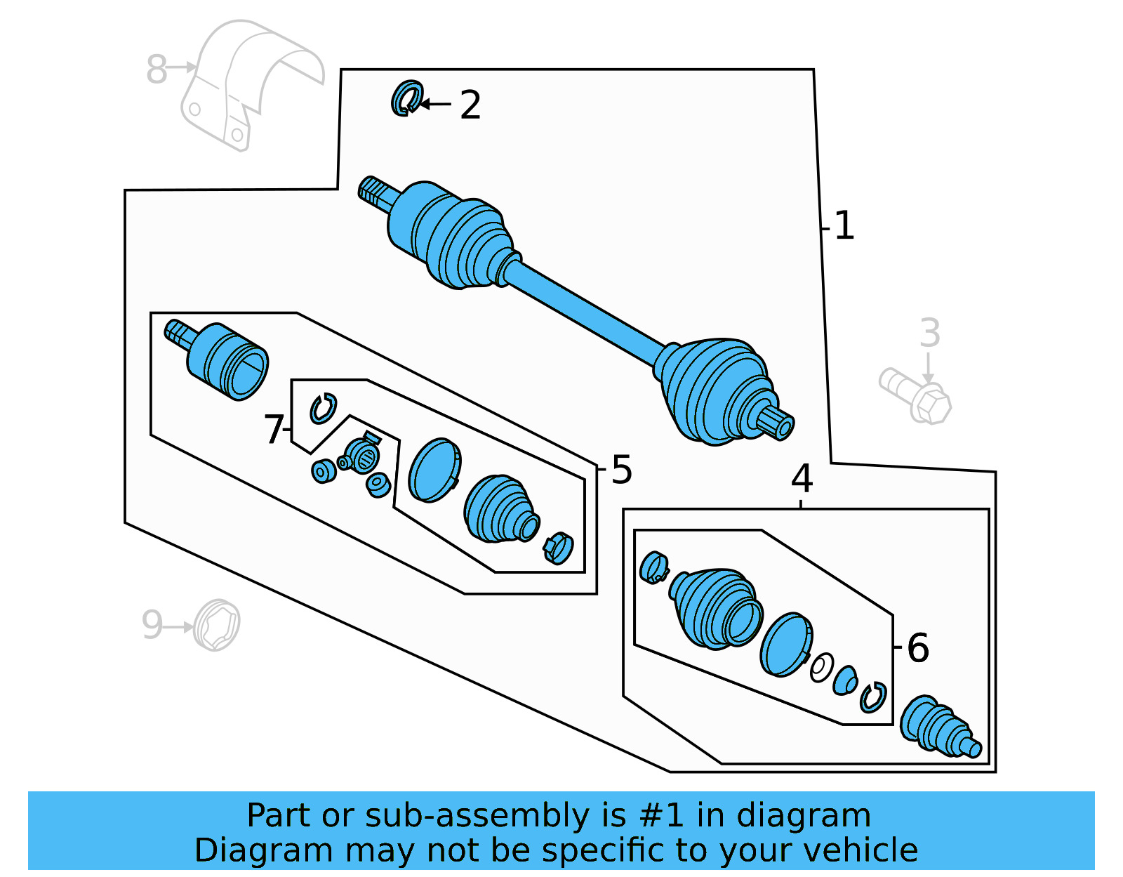 Axle Assembly 5Q6-407-271-L - View 4