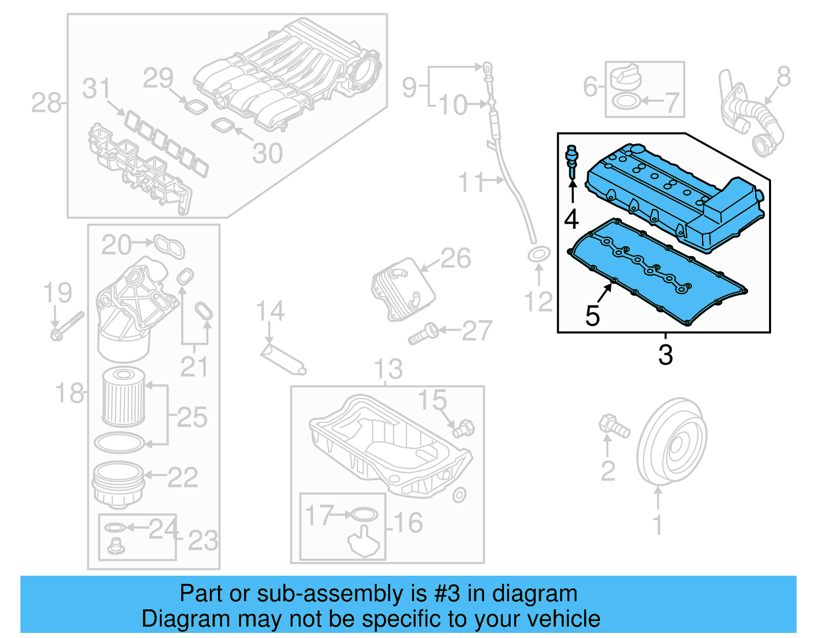 Valve Cover 03H-103-429-S - View 3