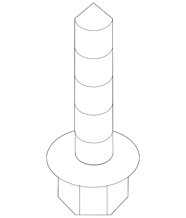 Engine Mount Support Bracket Bolt N-107-848-01 - View 2