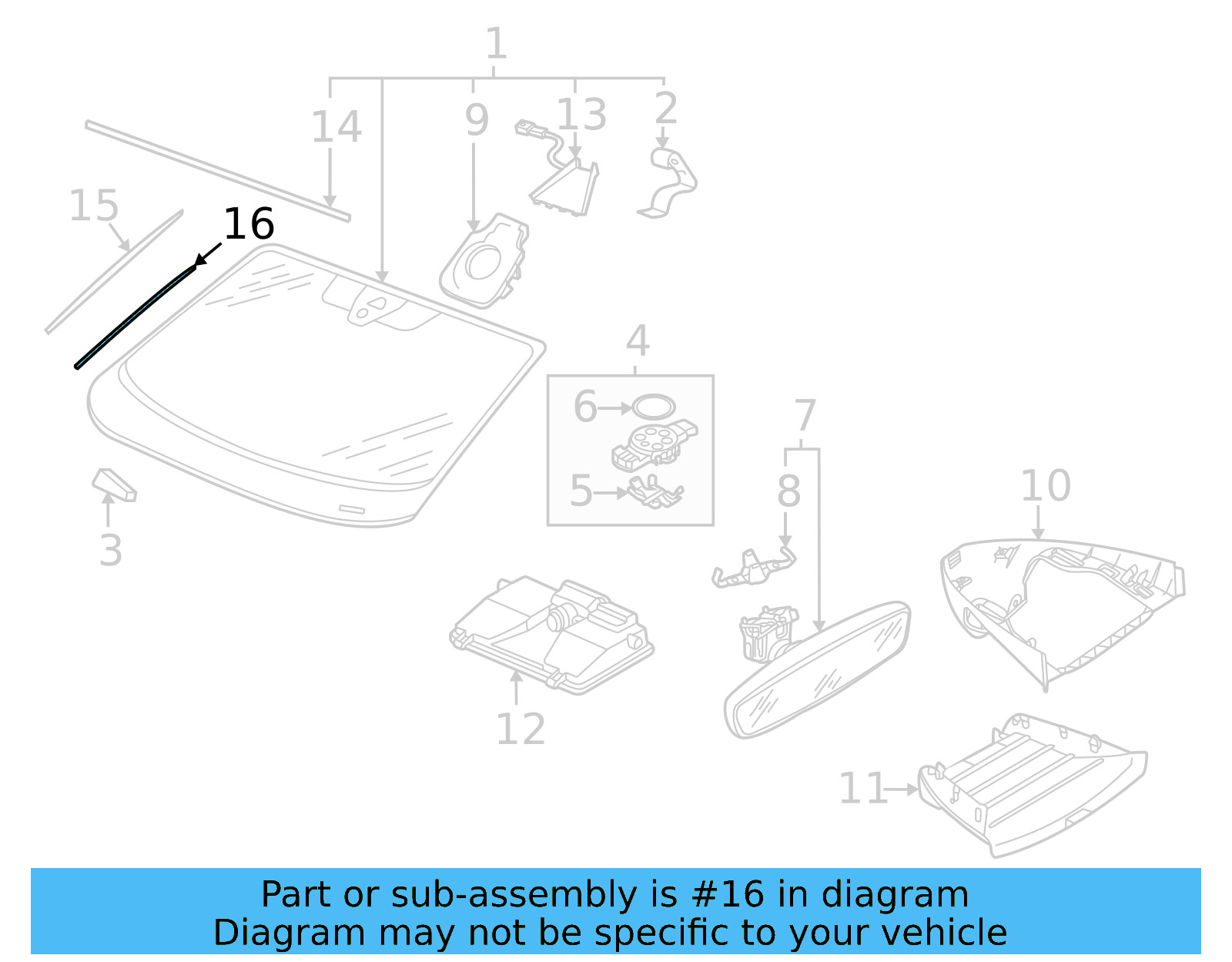 Side Molding Retainer Strip 11A-854-542 - View 4