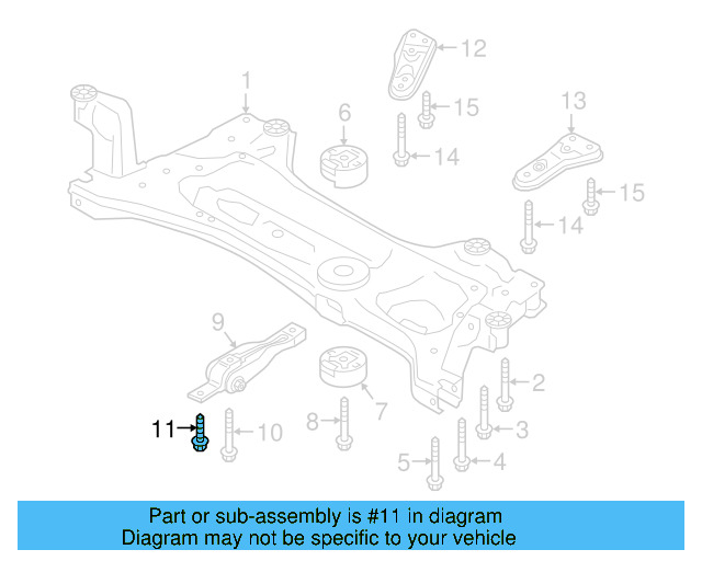 Rear Support Mount Bolt N-105-131-02