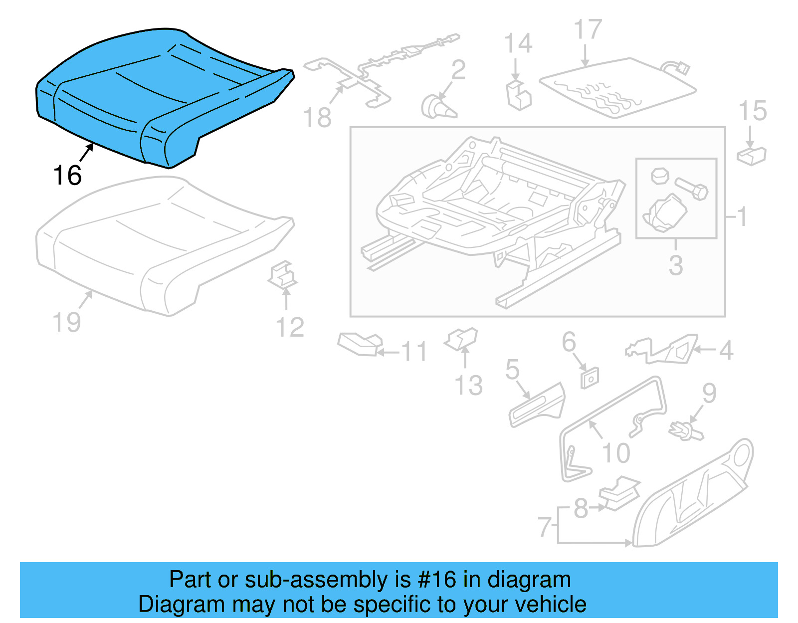 Seat Cover 5G0-881-406-DH-CMP - View 7