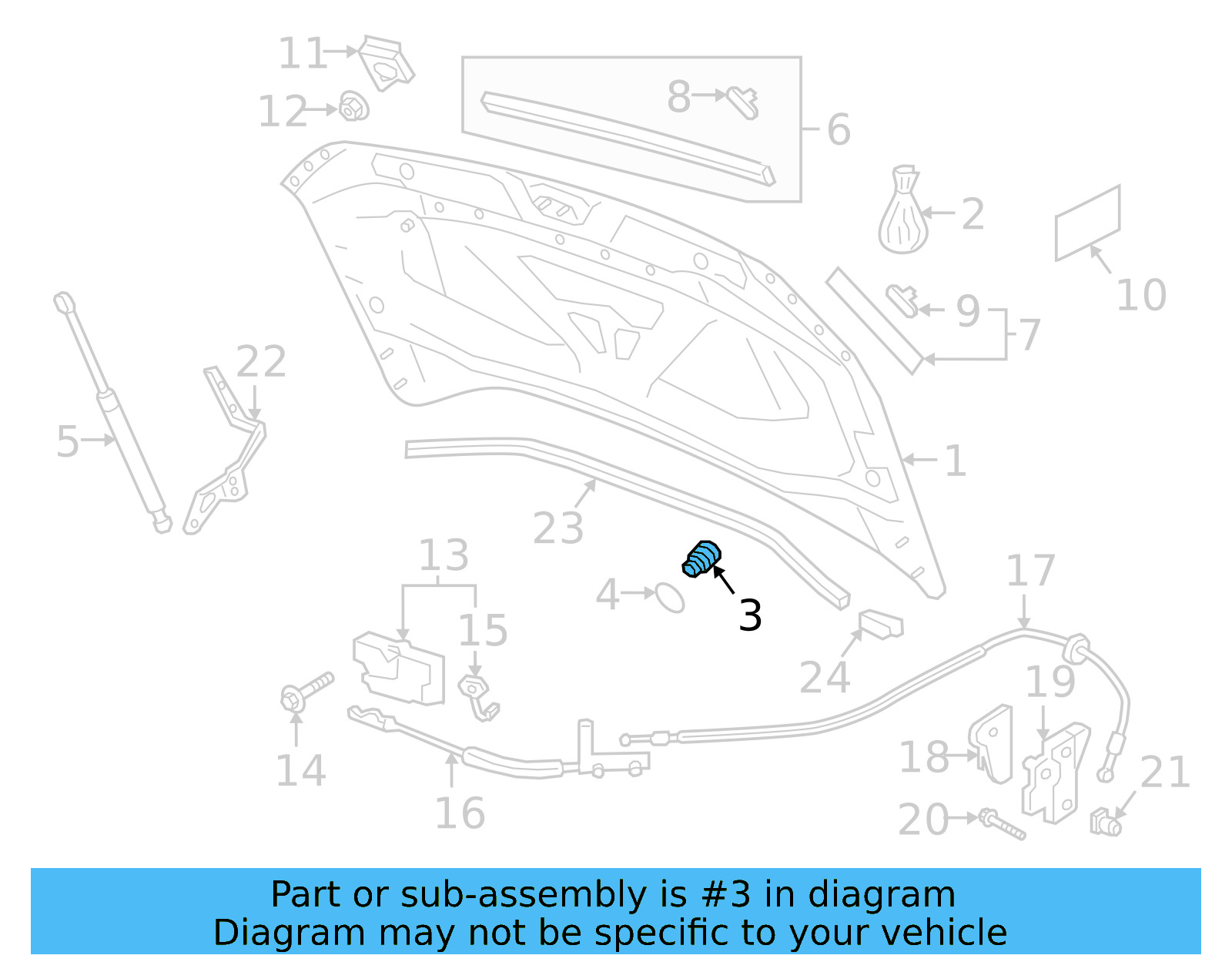 Hood Bumper 357-823-500-A - View 7