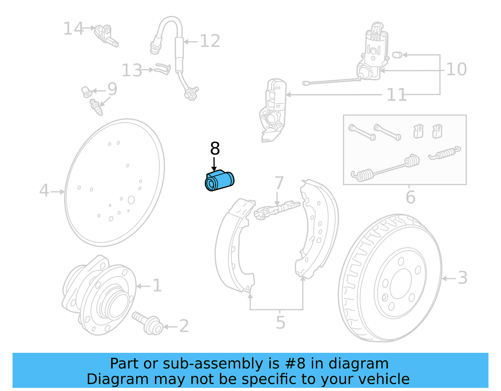 Drum Brake Wheel Cylinder 1EA-611-053-F-BEF - View 3
