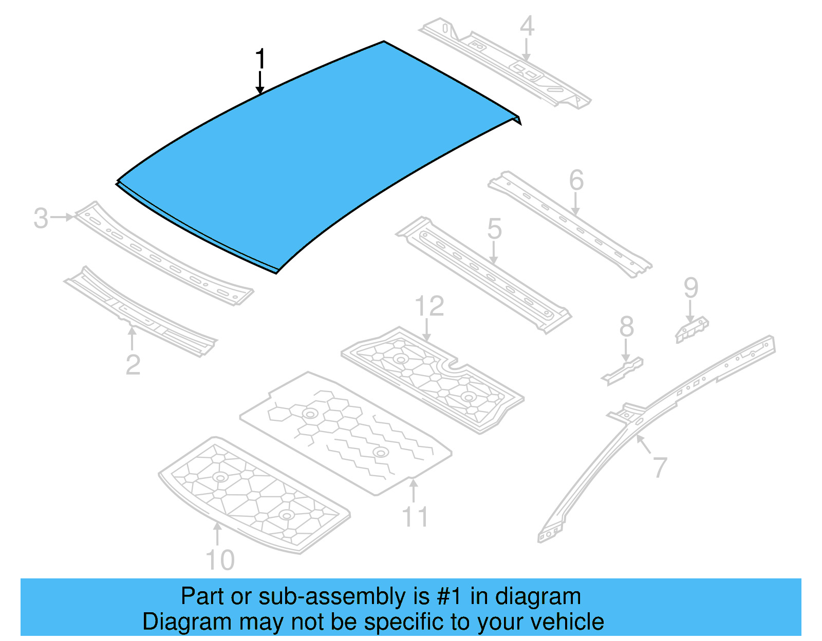 Roof Panel 7P6-817-111-D - View 8