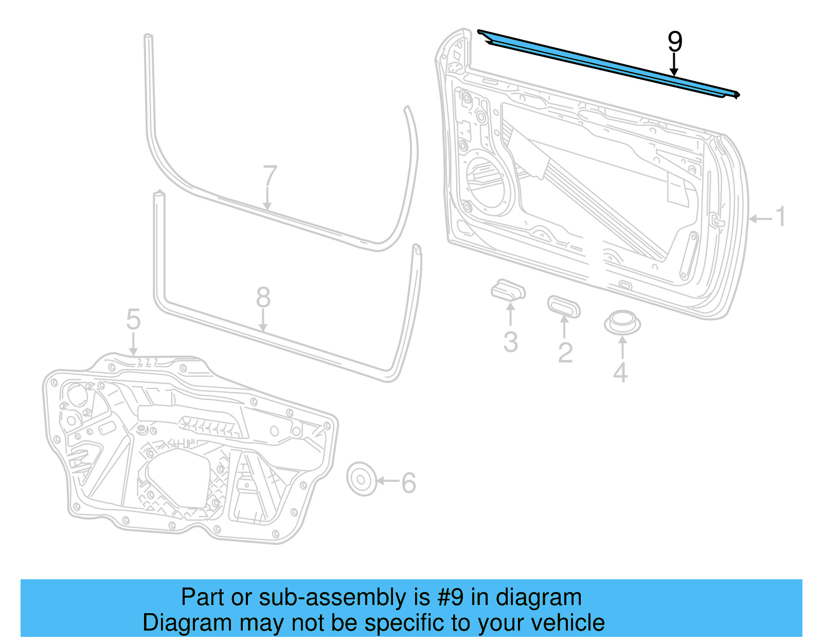 Belt Molding 1Q0-853-956-E-1HH - View 2