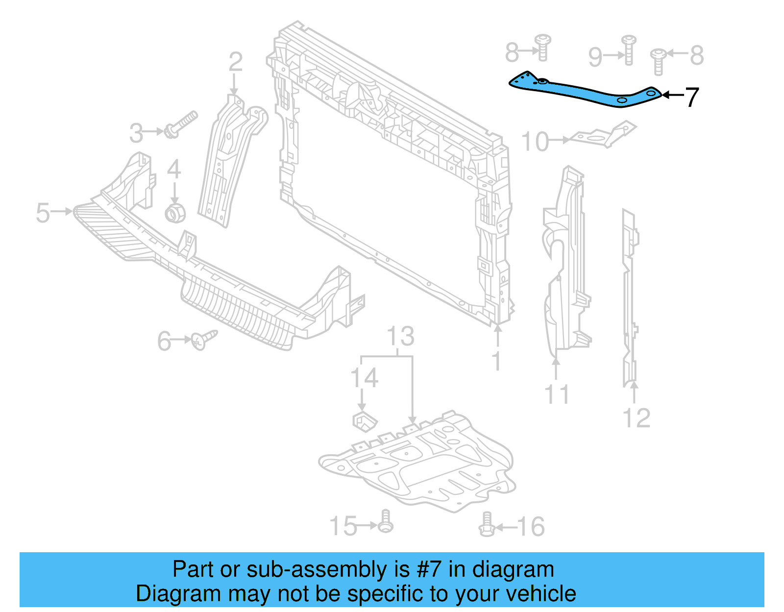 Upper Tie Bar 5NA-805-931-A - View 2