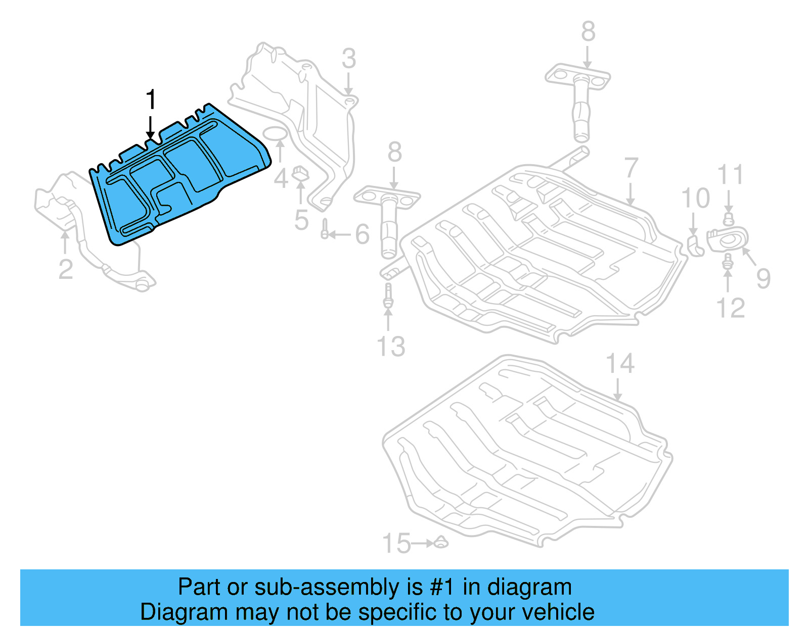 Center Shield 1J0-825-237-AB - View 4