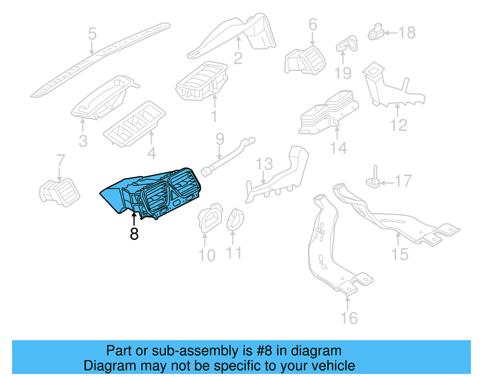 Dash Vent 1Q0-819-728-L-UTF - View 7