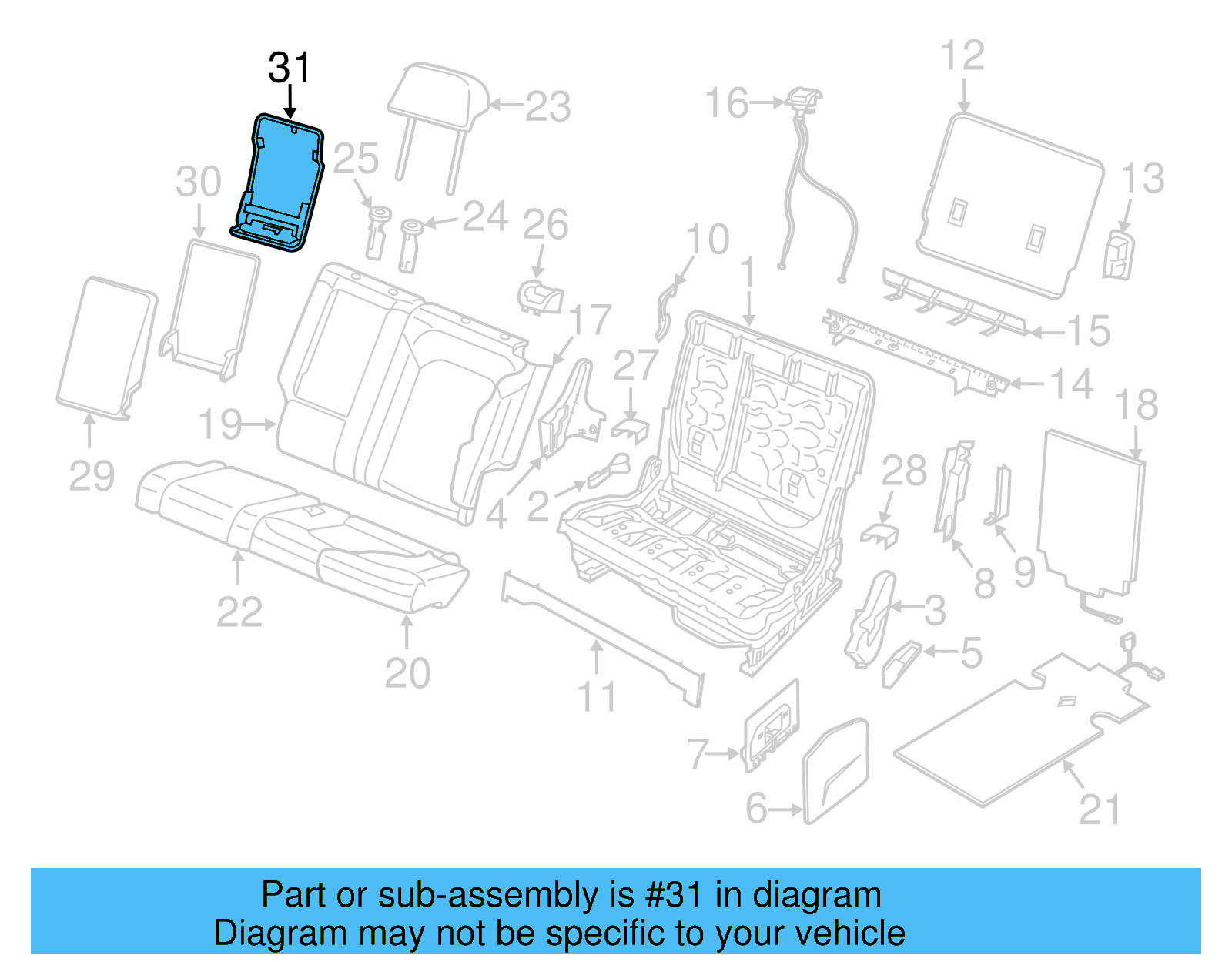 Armrest Bezel 3CN-885-961 - View 2