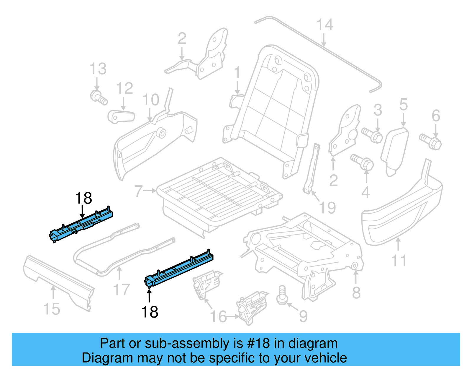 Guide Rail 7B0-883-866 - View 2