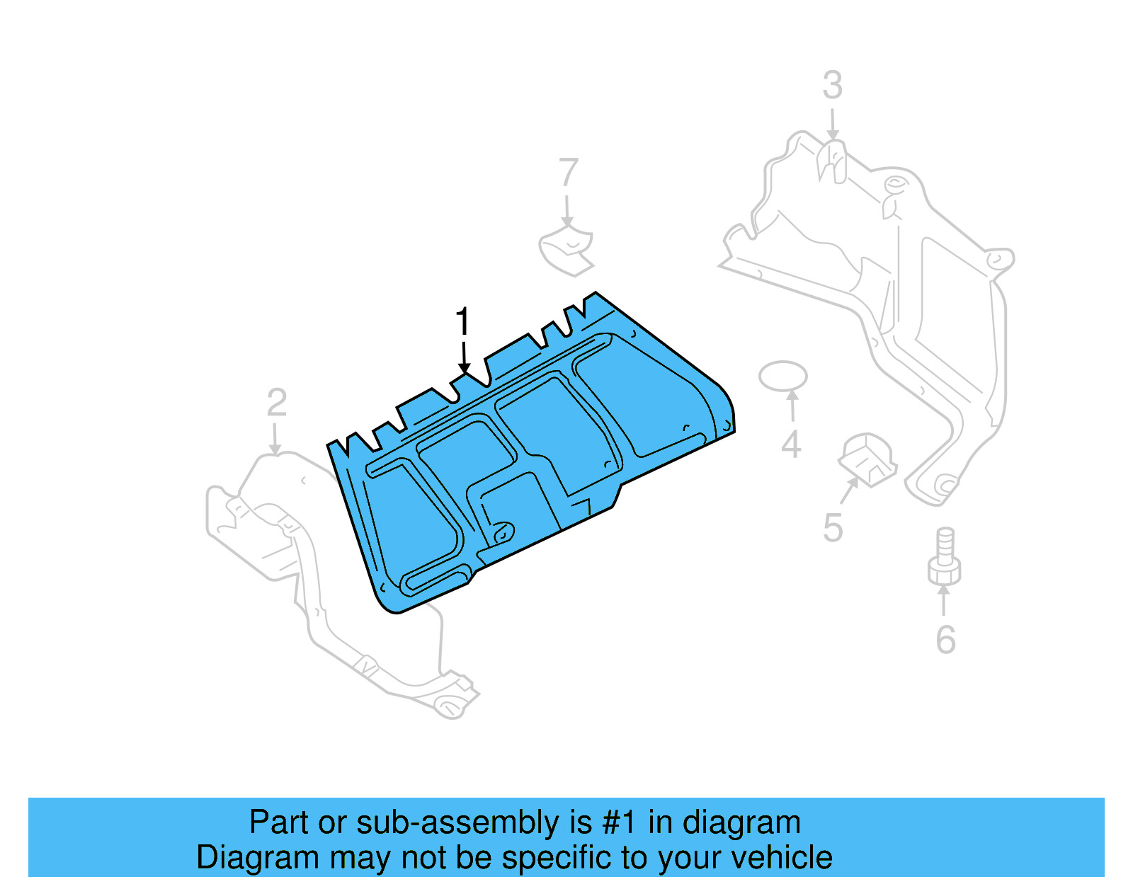 Center Shield 1Y0-825-235-J - View 4