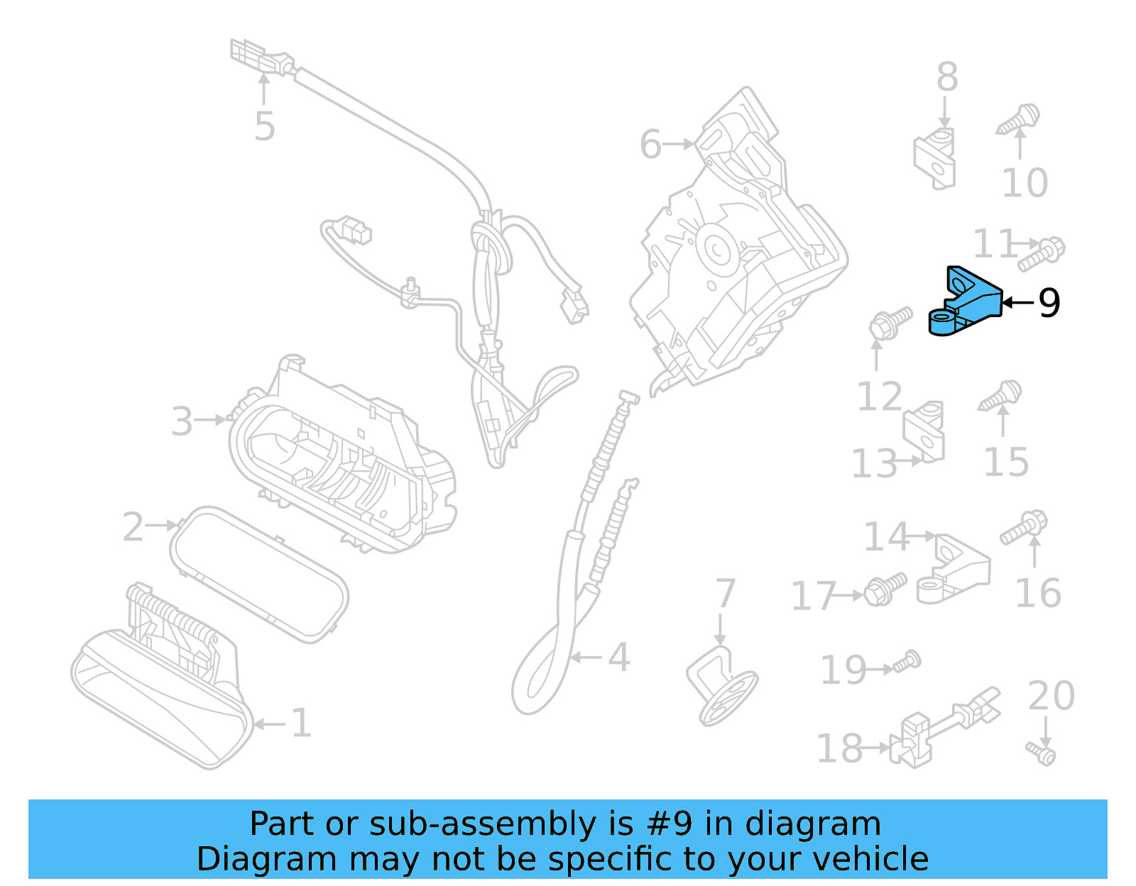 Upper Hinge 8X0-831-403-F - View 4