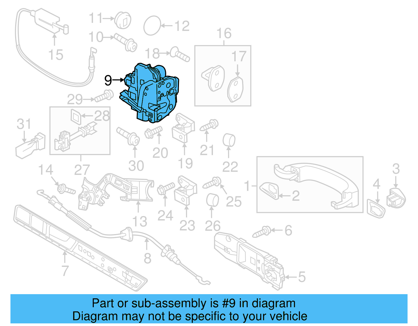 Lock Actuator 4G0-839-016-A - View 7