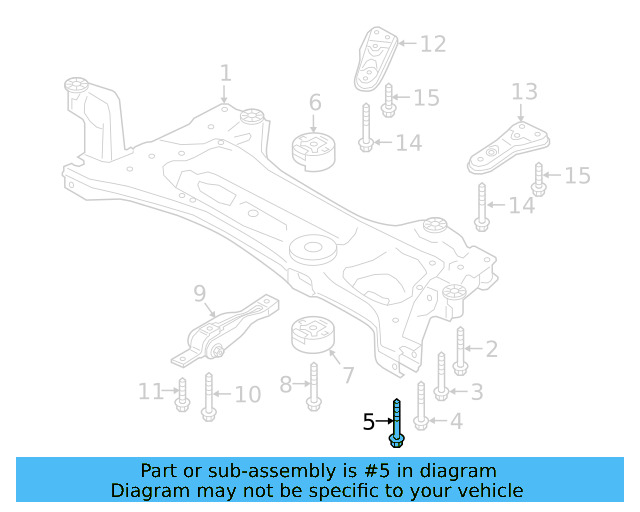 Motor Mount Mount Bolt N-105-524-04 - View 49