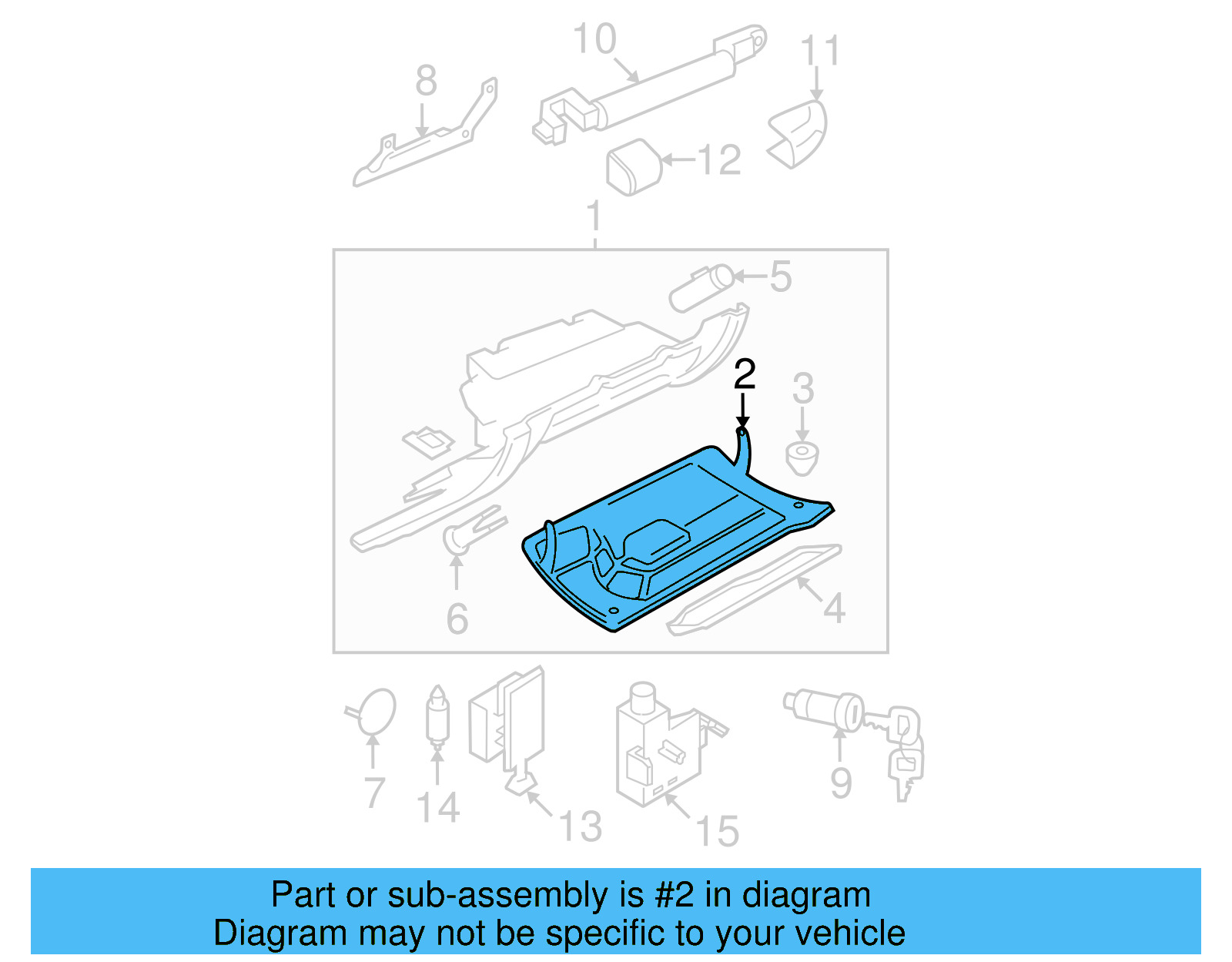 Glove Box Door 1C1-880-882-E-2QL - View 7