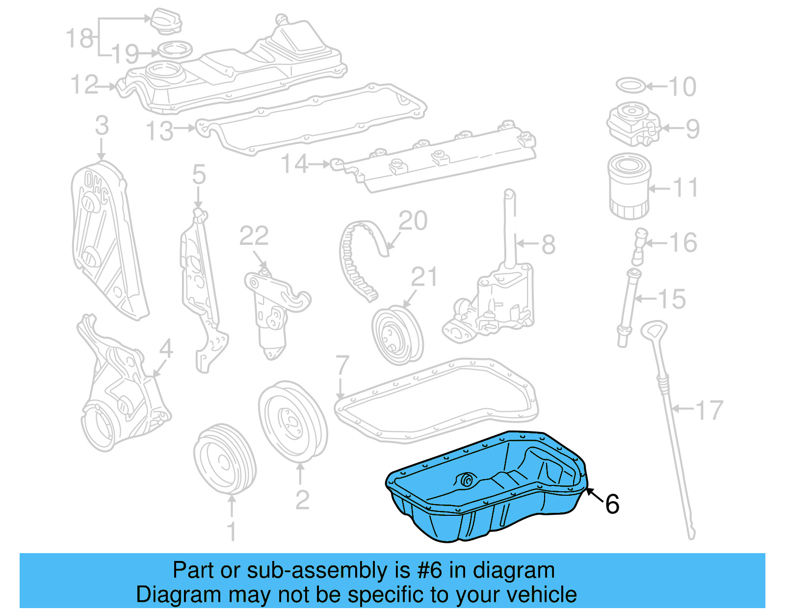 Oil Pan 051-103-601 - View 2