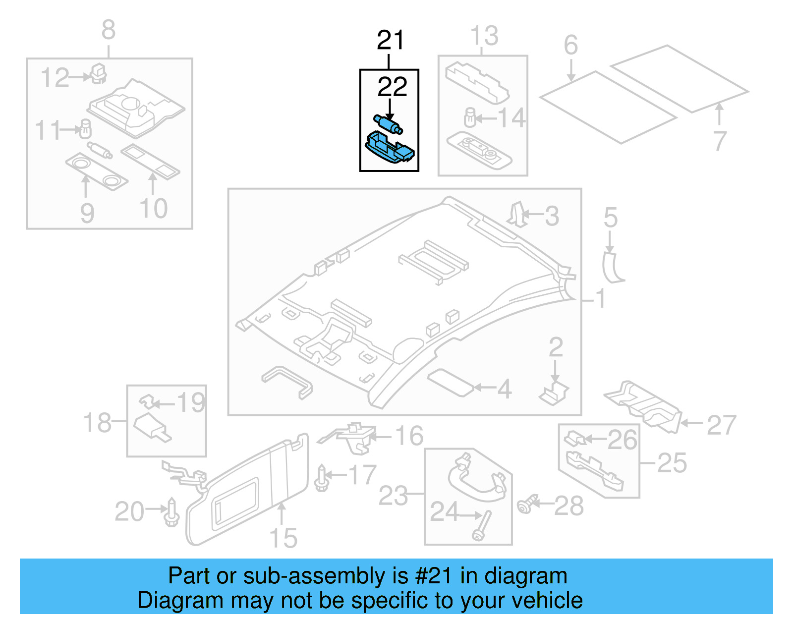 Visor Lamp 1K0-947-109-NX1 - View 8