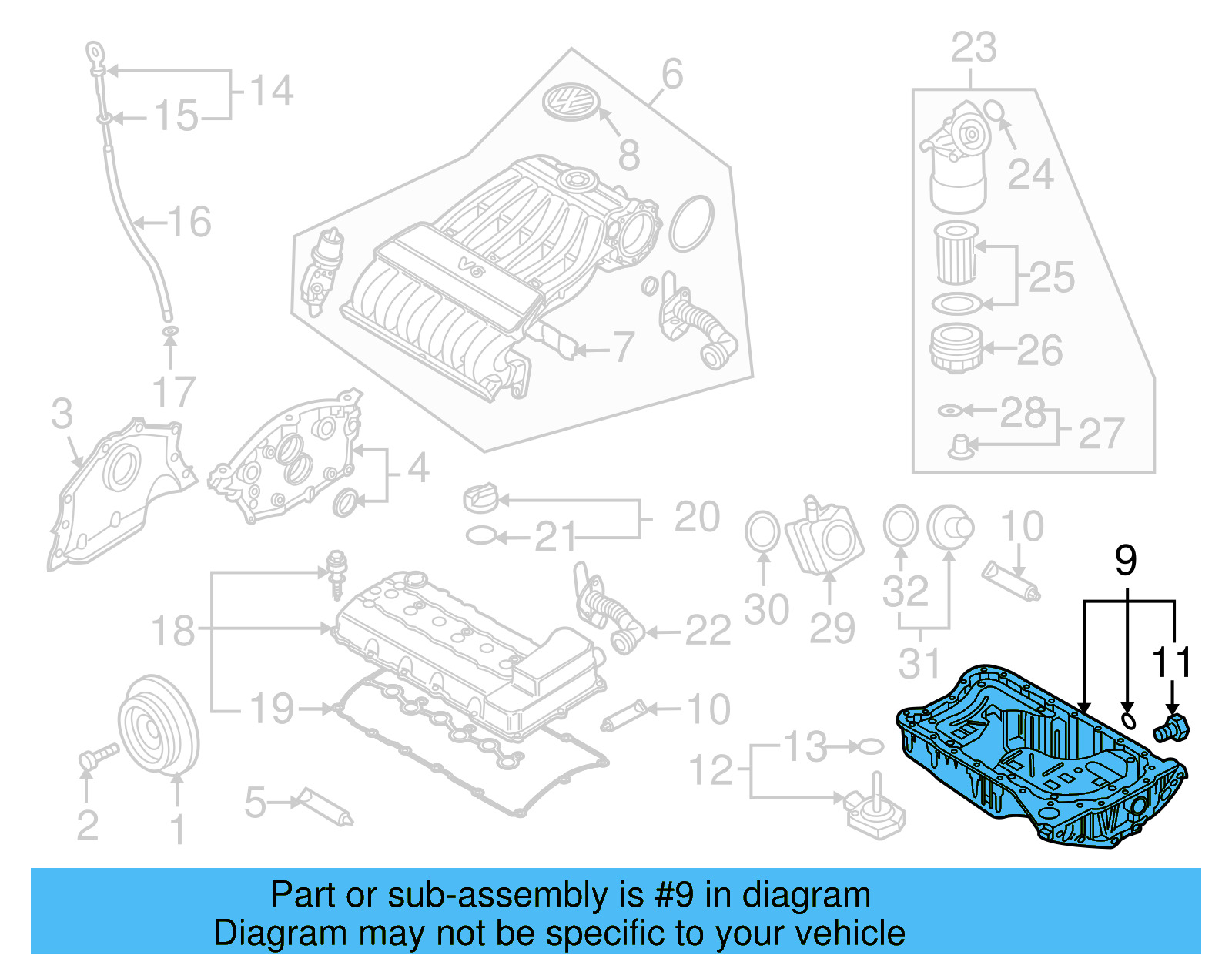 Oil Pan 03H-103-601-K - View 8