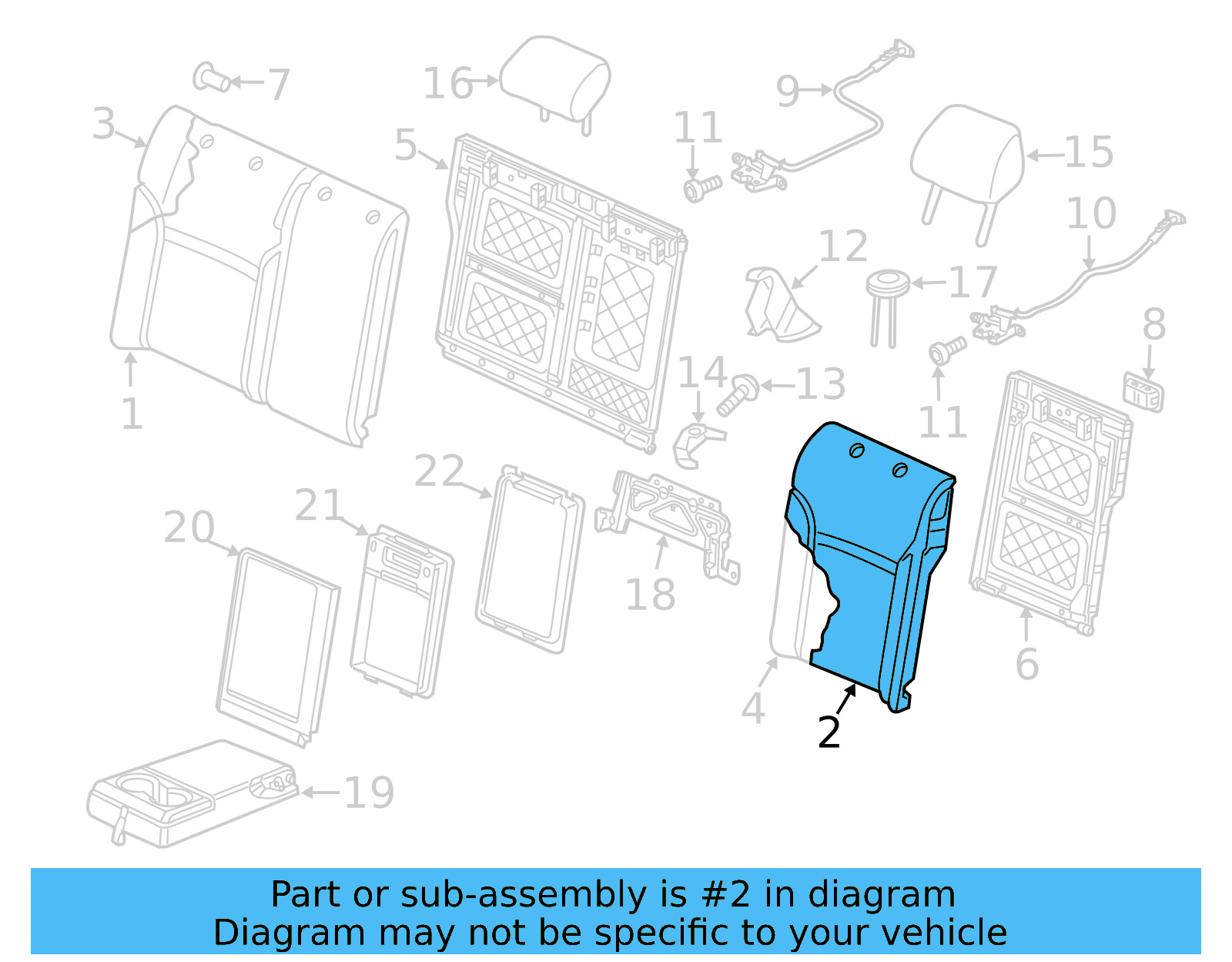 Seat Back Cover 17A-885-805-Q-FZA - View 7