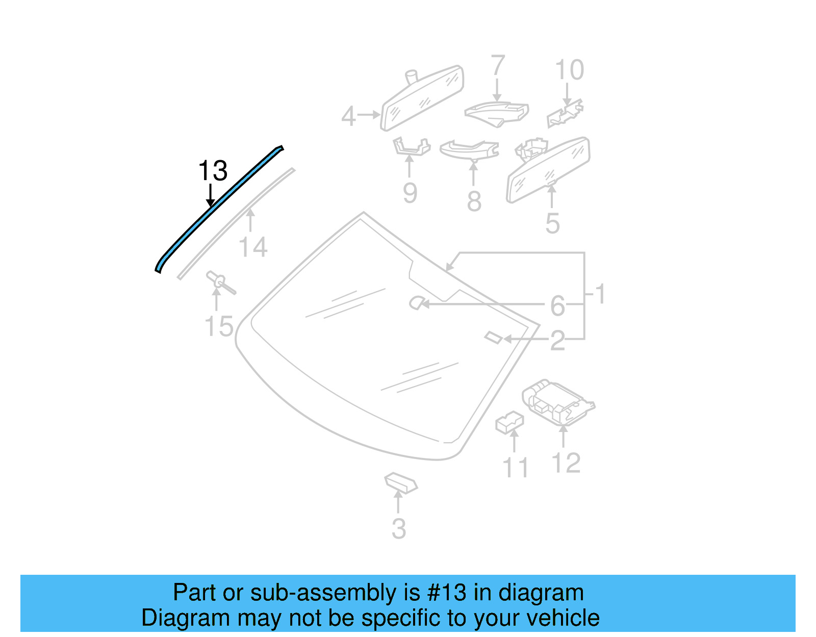 Reveal Molding 3C0-854-327-B-5AP - View 5