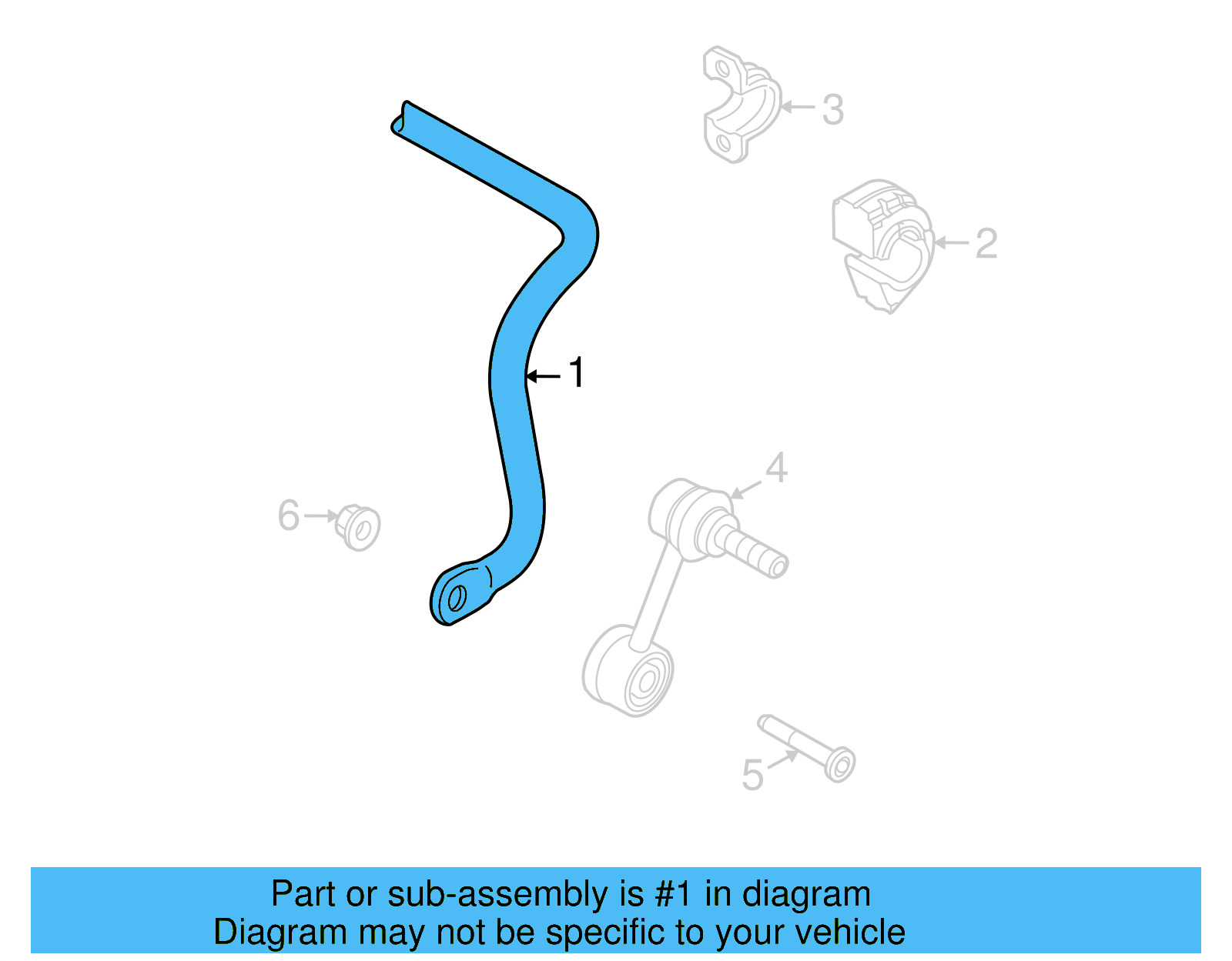 Stabilizer Bar 1K0-511-409-BF - View 4