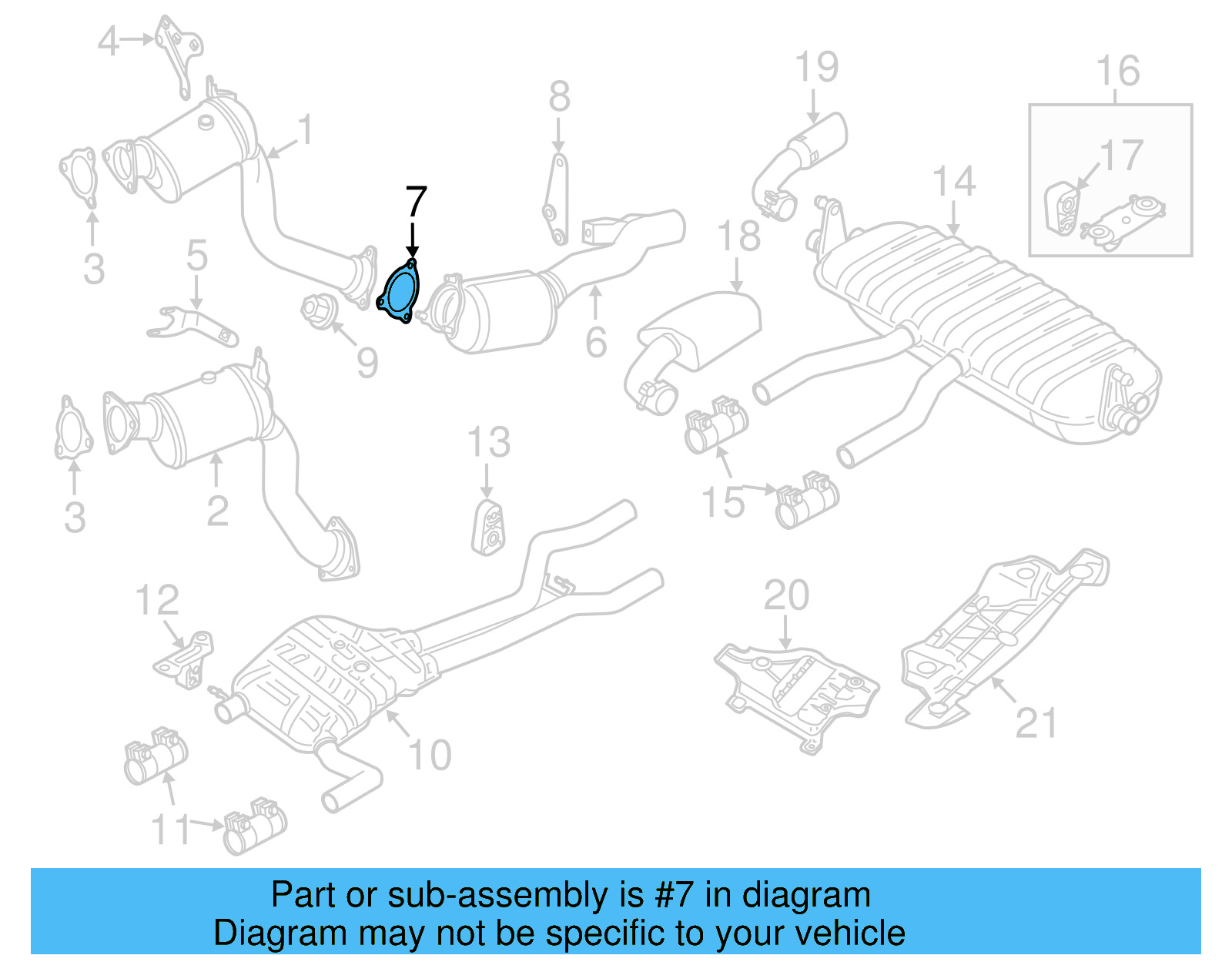 Front Muffler Gasket 7P0-253-115 - View 6