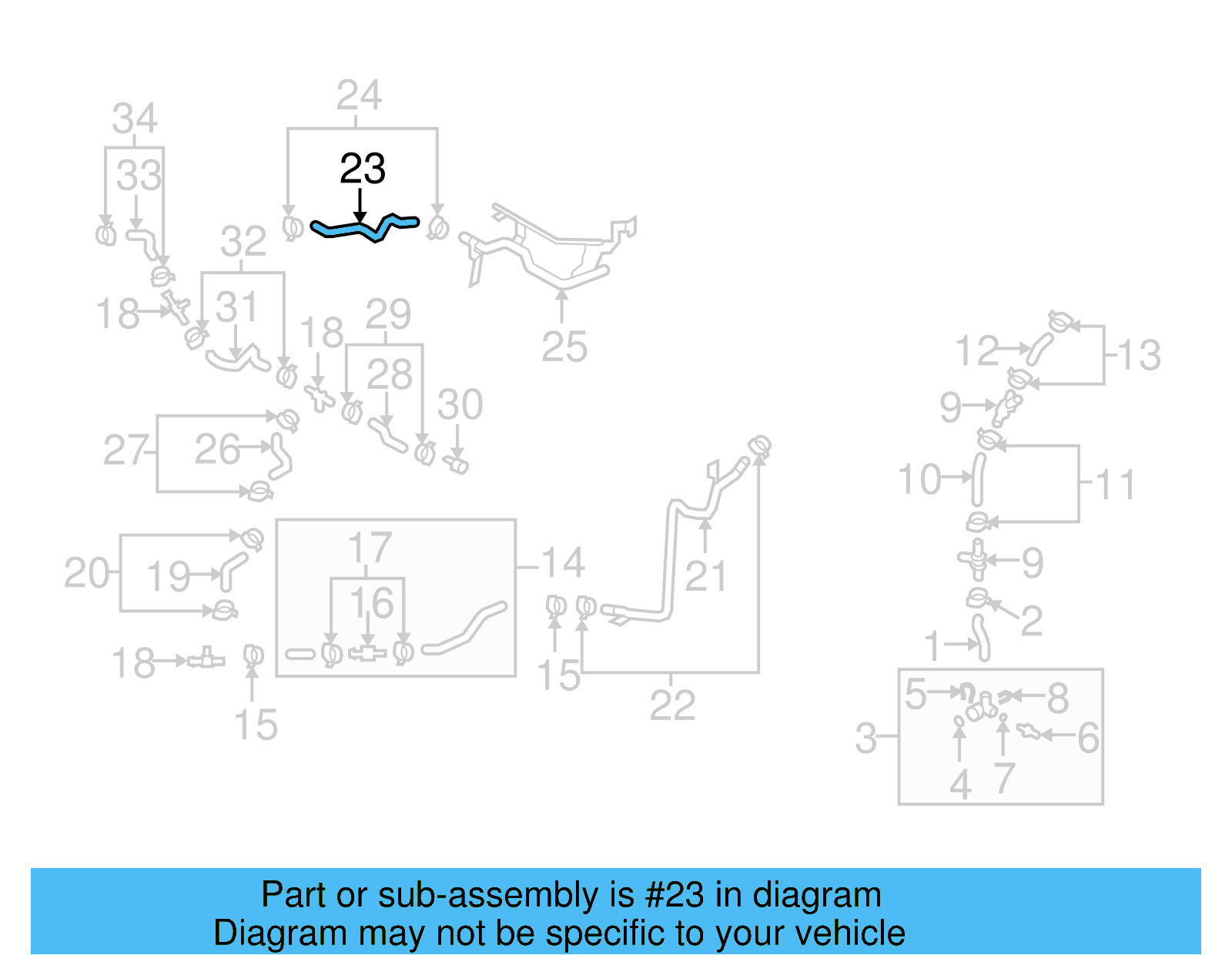 Engine Coolant Reservoir Hose 1K0-121-109-AH - View 4