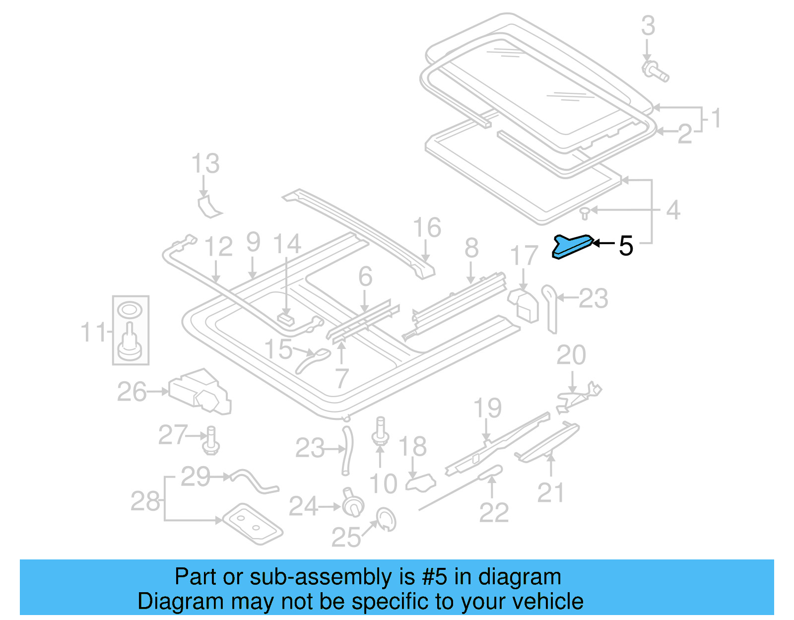 Sunshade Guide 8D5-877-165-A - View 11