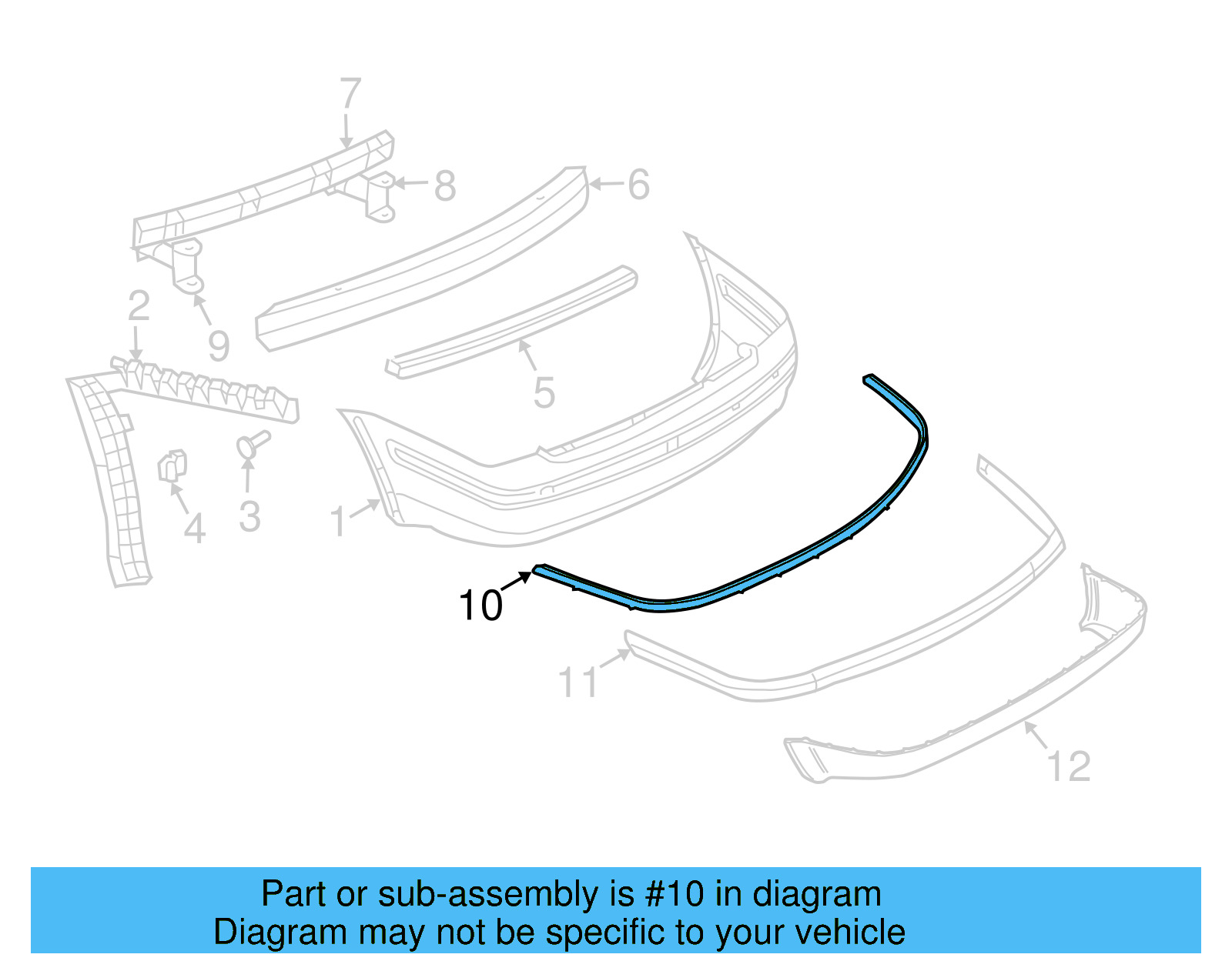 Molding 3B5-807-443-2ZZ - View 7