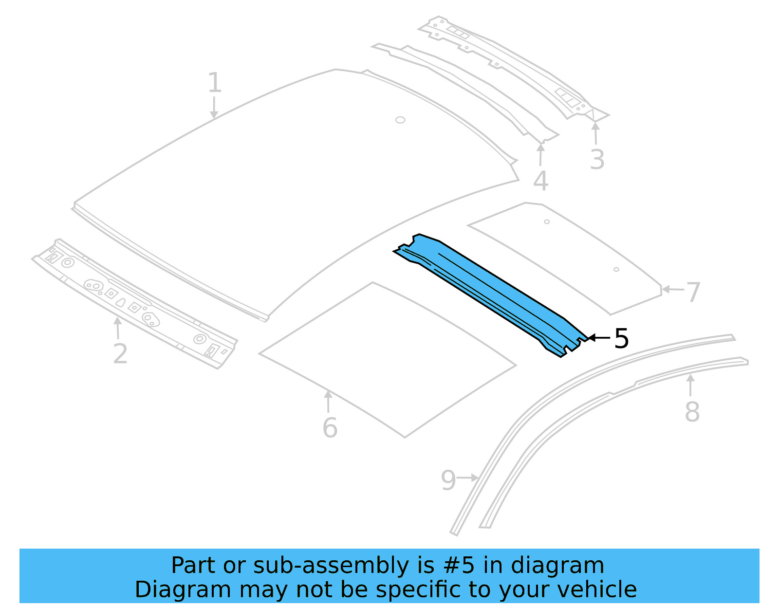Roof Reinforced 3G8-817-119-A - View 9