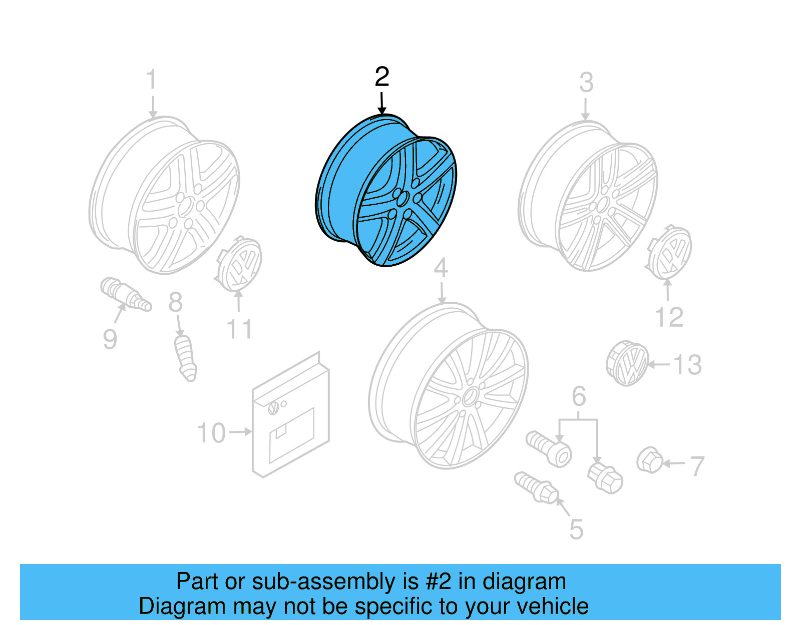 Wheel, Alloy 7L9-601-025-E-QQ9 - View 6