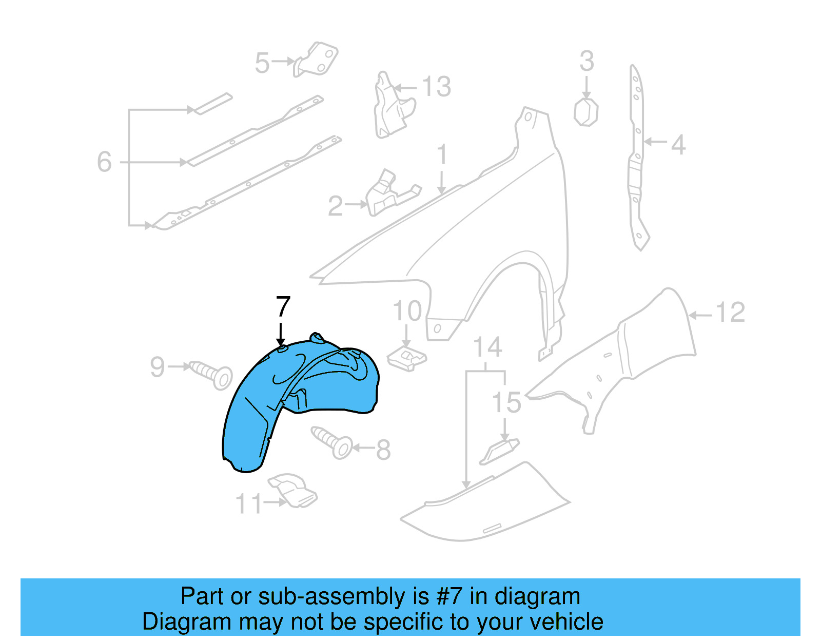 Fender Liner 7L6-809-962-N - View 6