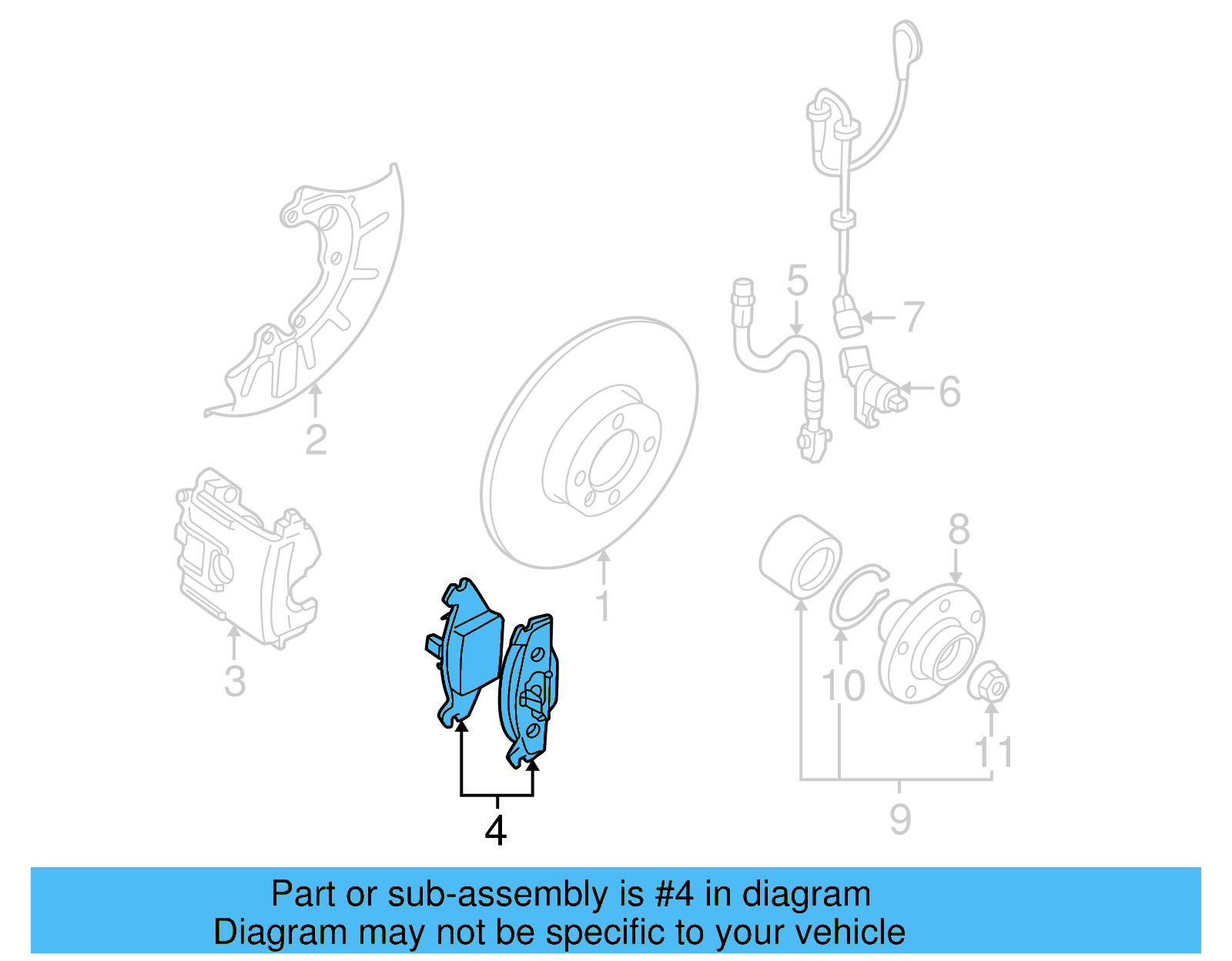Brake Pads Front 1J0-698-151-J - View 10