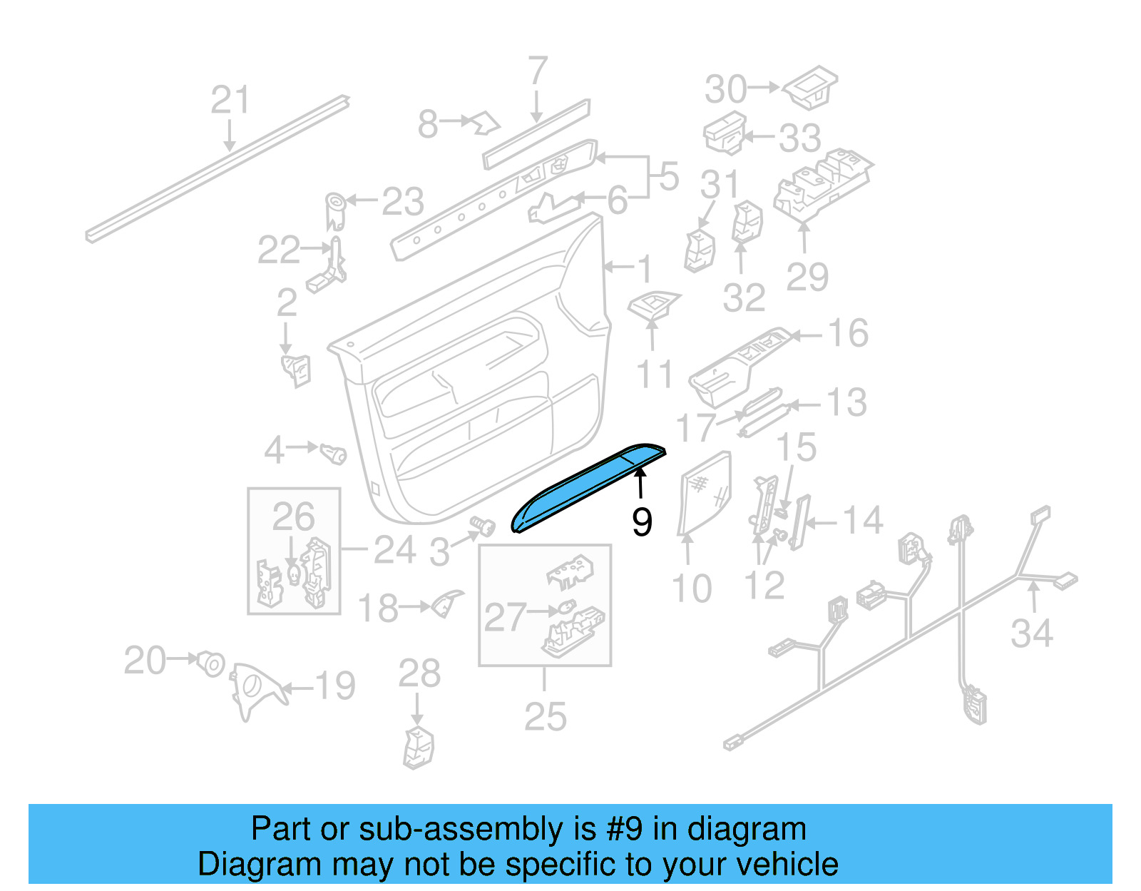Door Panel Insert 7L6-868-133-5J6 - View 7