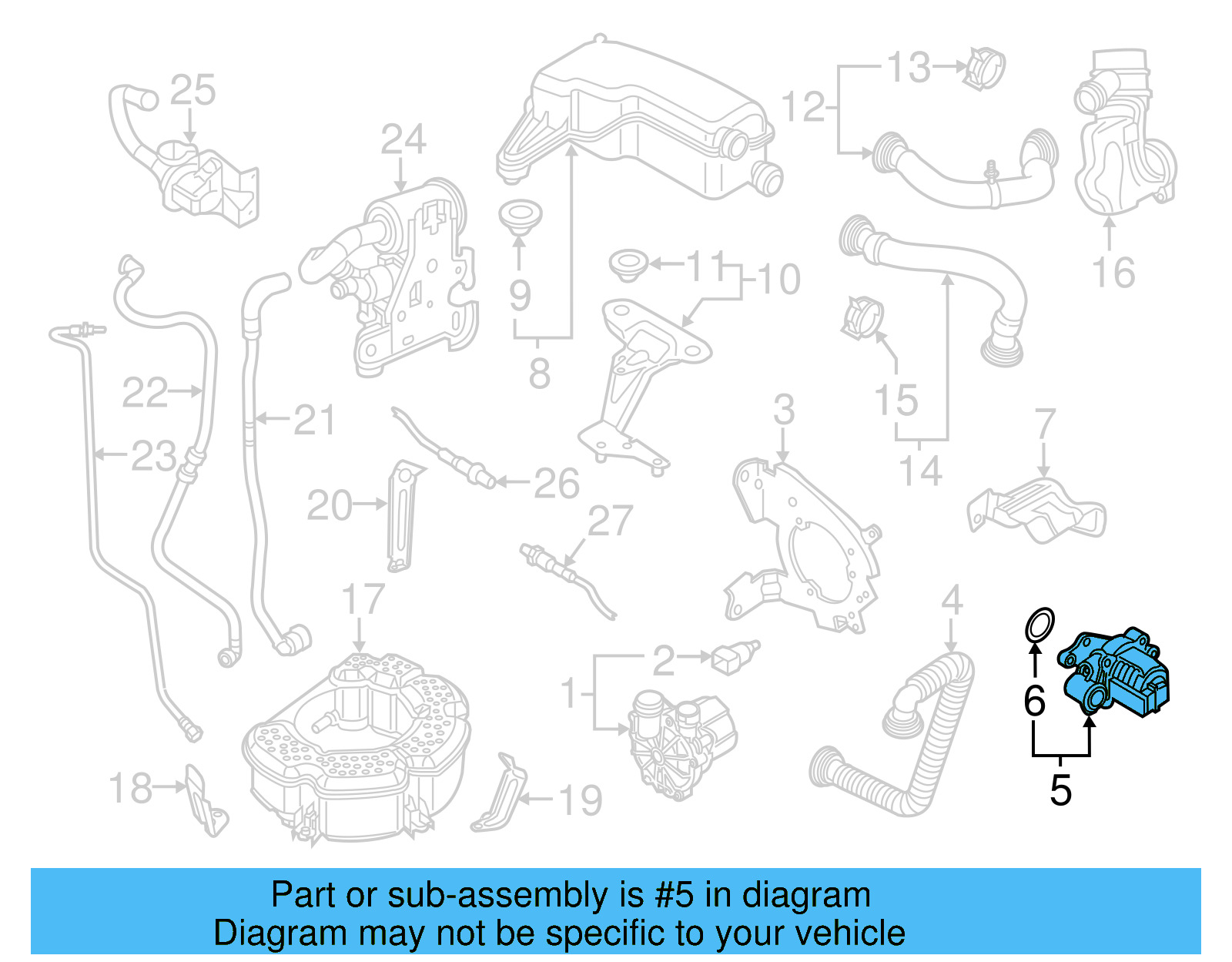 Secondary Air Injection Pump Check Valve 04E-131-097-F - View 2
