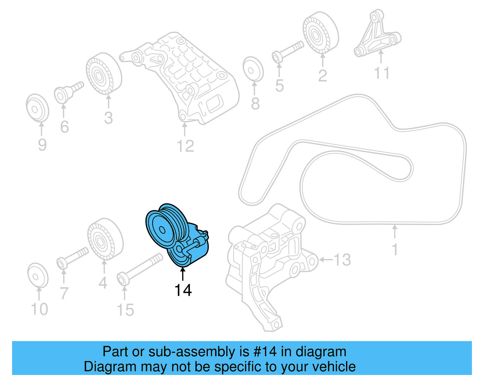 Serpentine Tensioner 059-903-133-BA - View 9