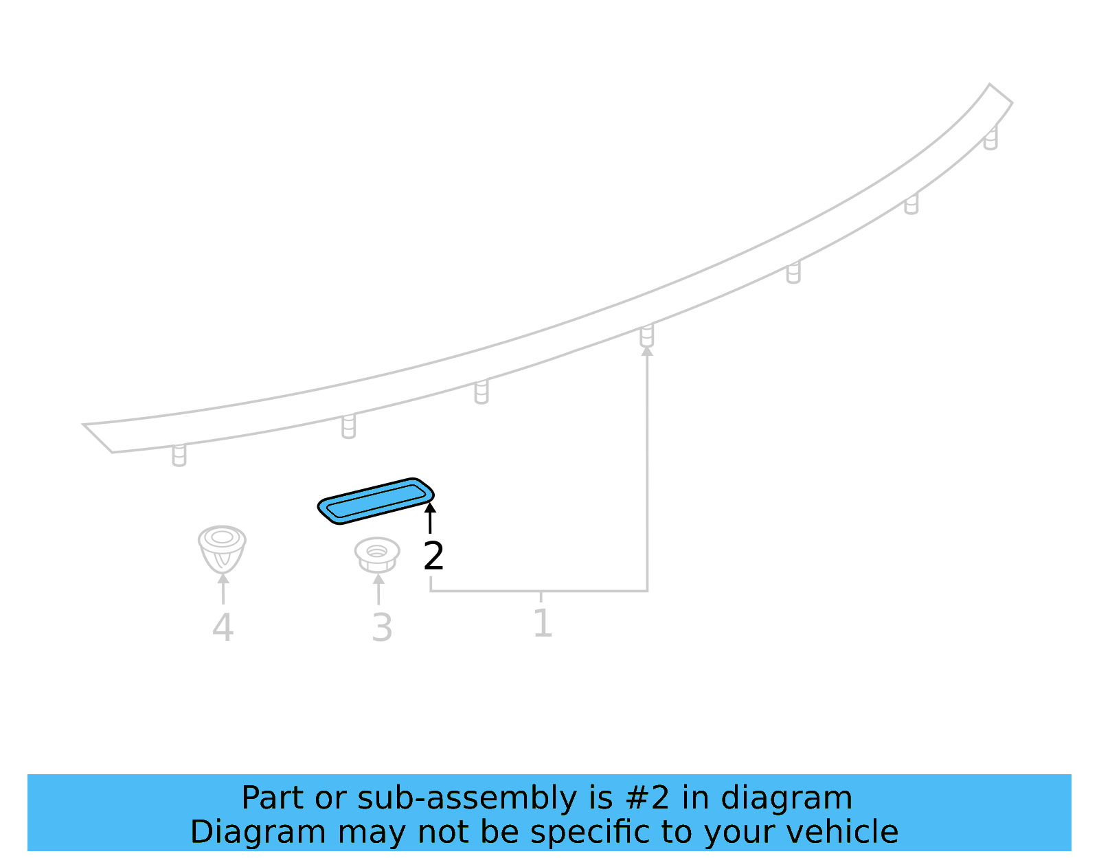 High Mount Lamp Seal 3G8-998-510 - View 4