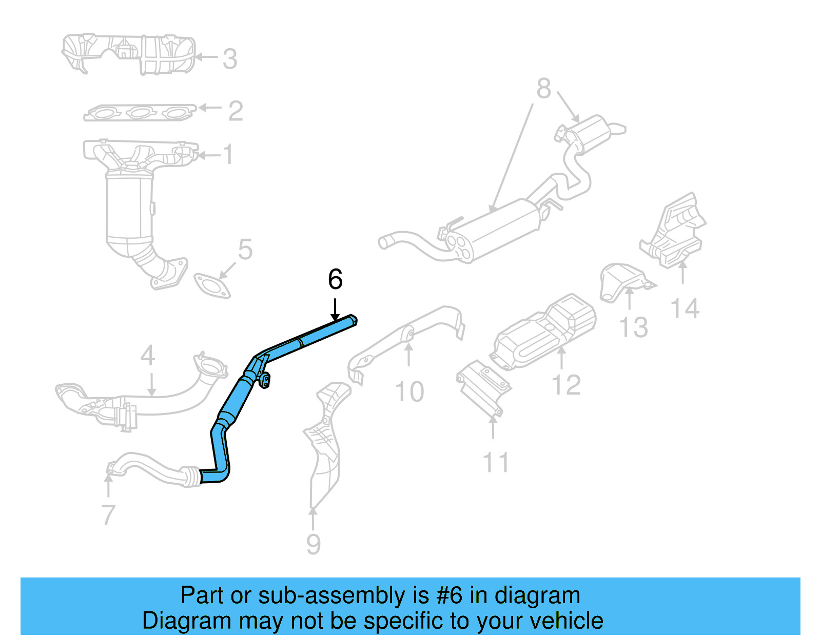 Front Pipe 7B0-253-091-C - View 6