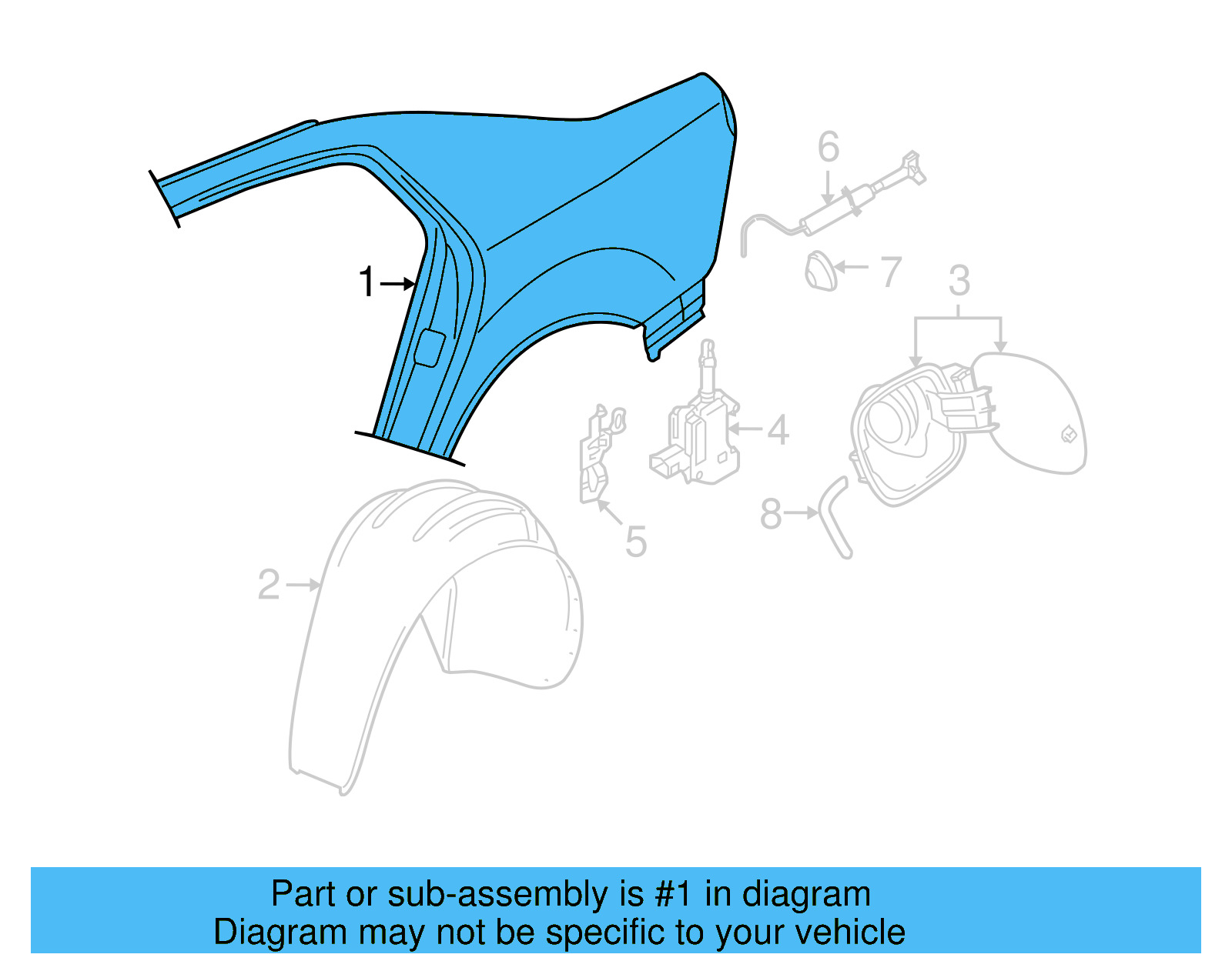 Quarter Panel 3D7-809-843 - View 4