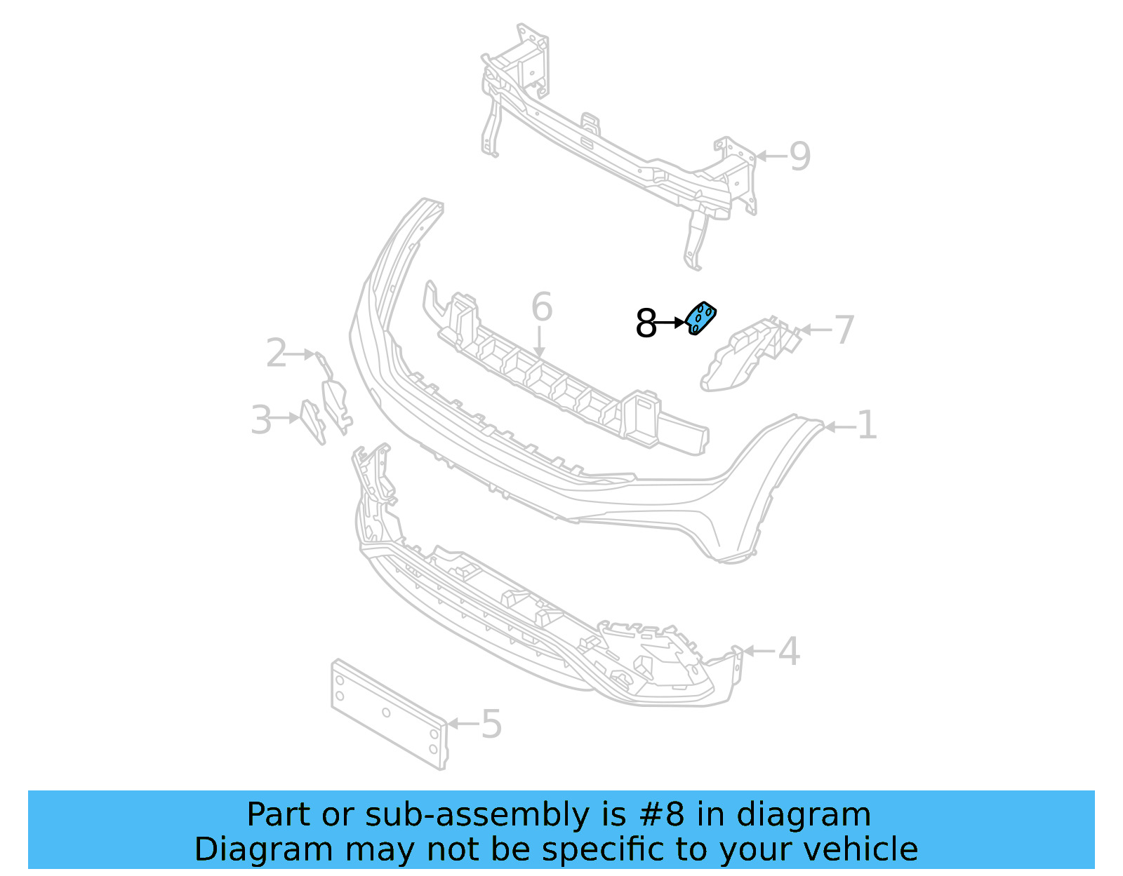 Headlamp Bracket 5NA-804-593 - View 3