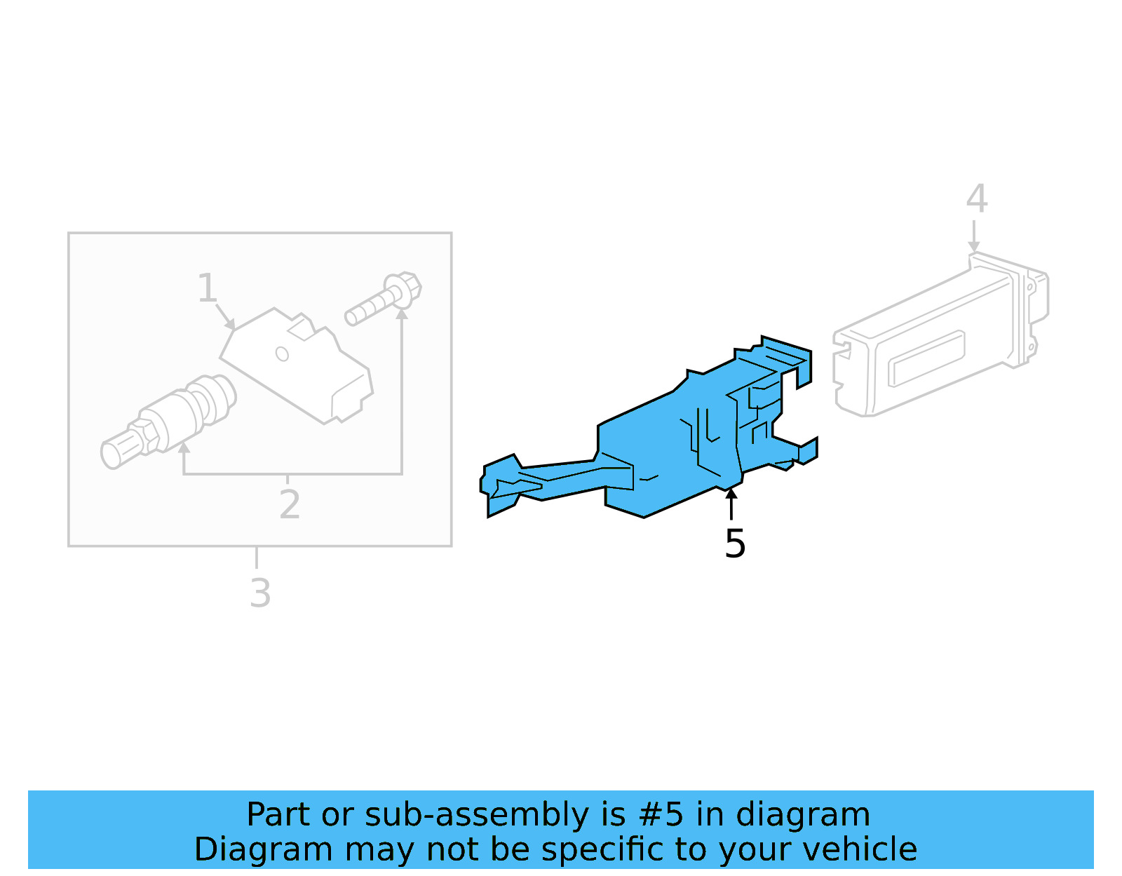 TPMS Antenna Mount Bracket 3G0-907-538 - View 3