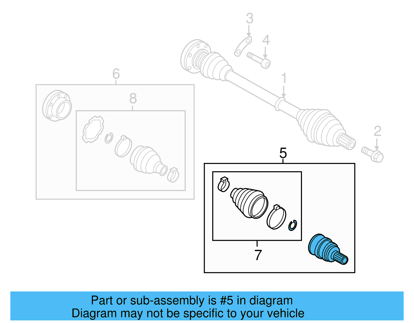 Outer Joint Assembly 5QM-498-099-E - View 2