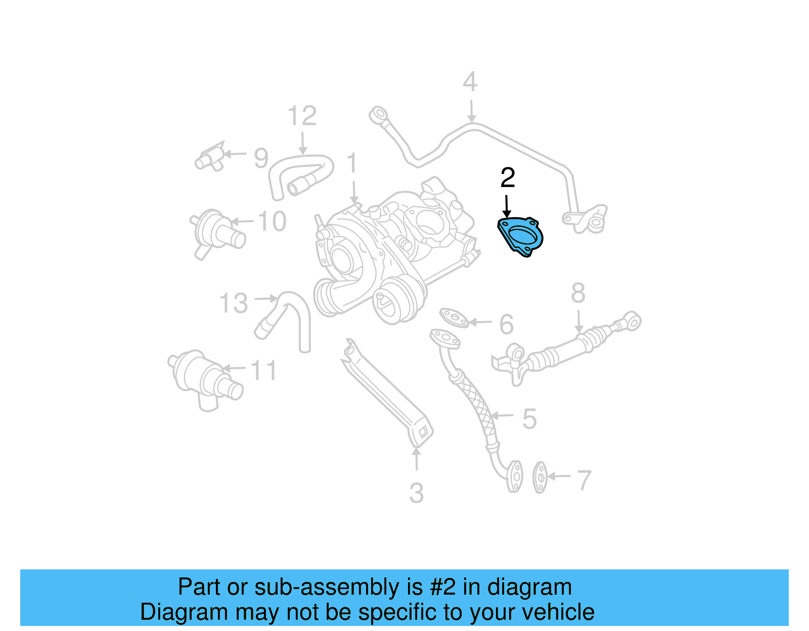 Turbocharger Gasket 06A-253-039-E - View 11