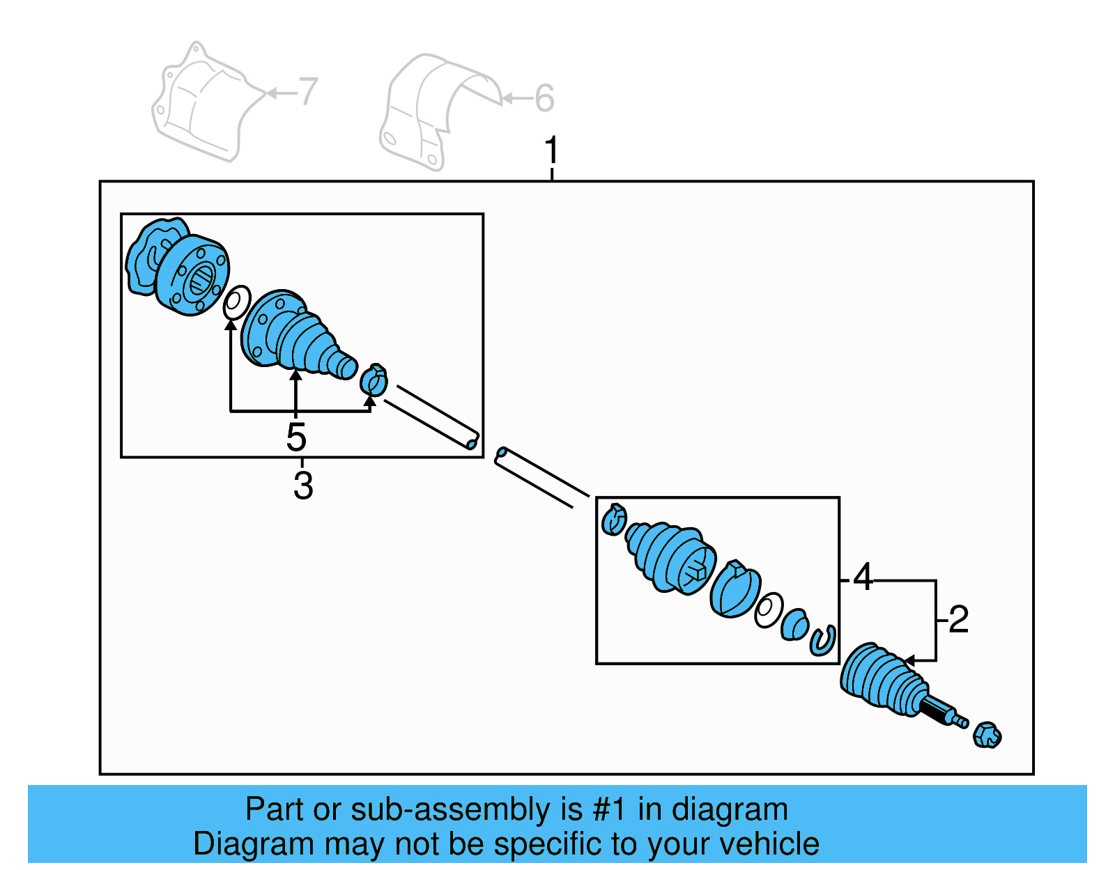 Axle Assembly 1J0-407-271-QC